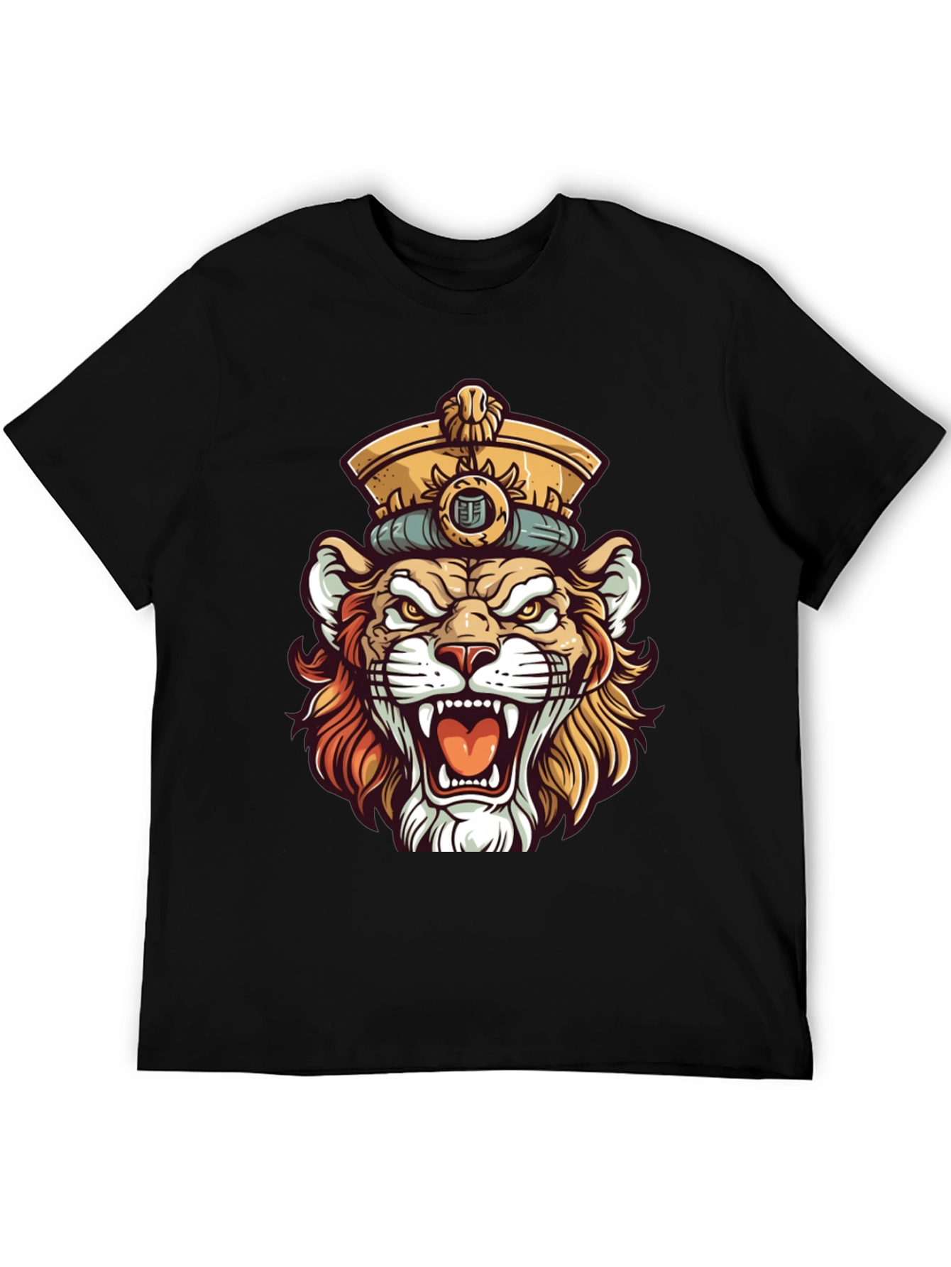 King Lion Graphic T-Shirt - Unique Animal Design