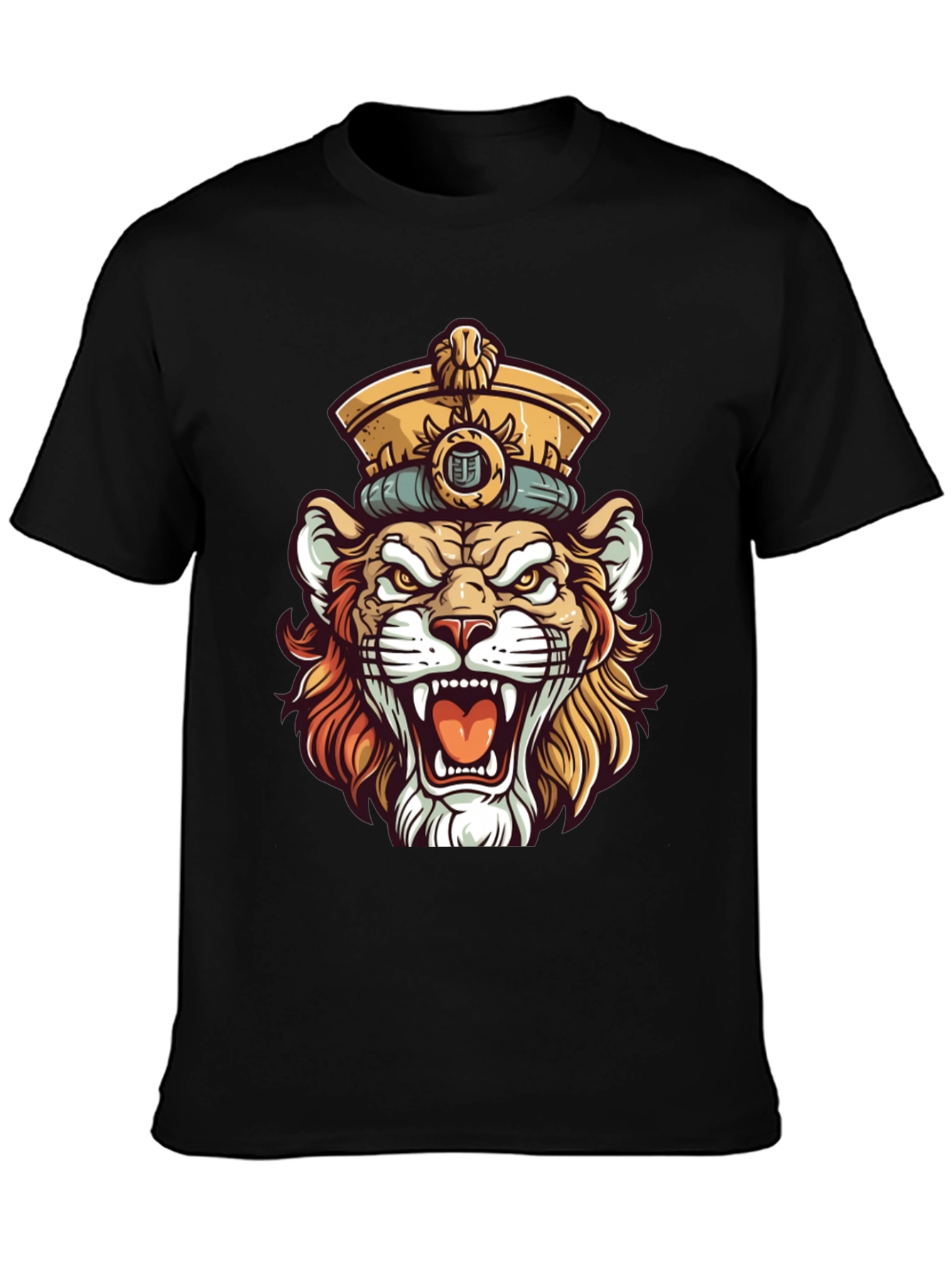 King Lion Graphic T-Shirt - Unique Animal Design