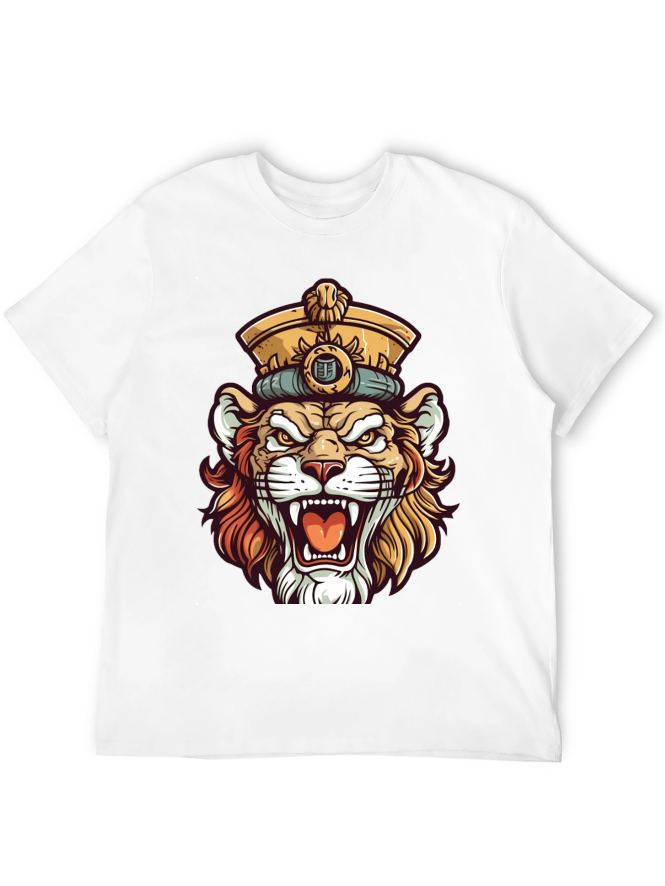 King Lion Graphic T-Shirt - Unique Animal Design