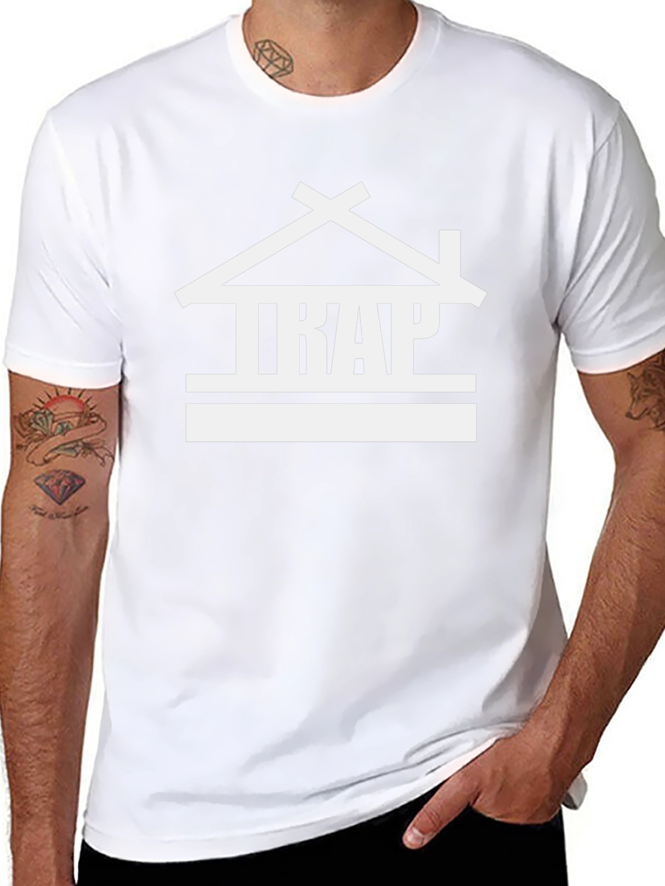 Trap House Graphic Tee - Stylish Black T-Shirt