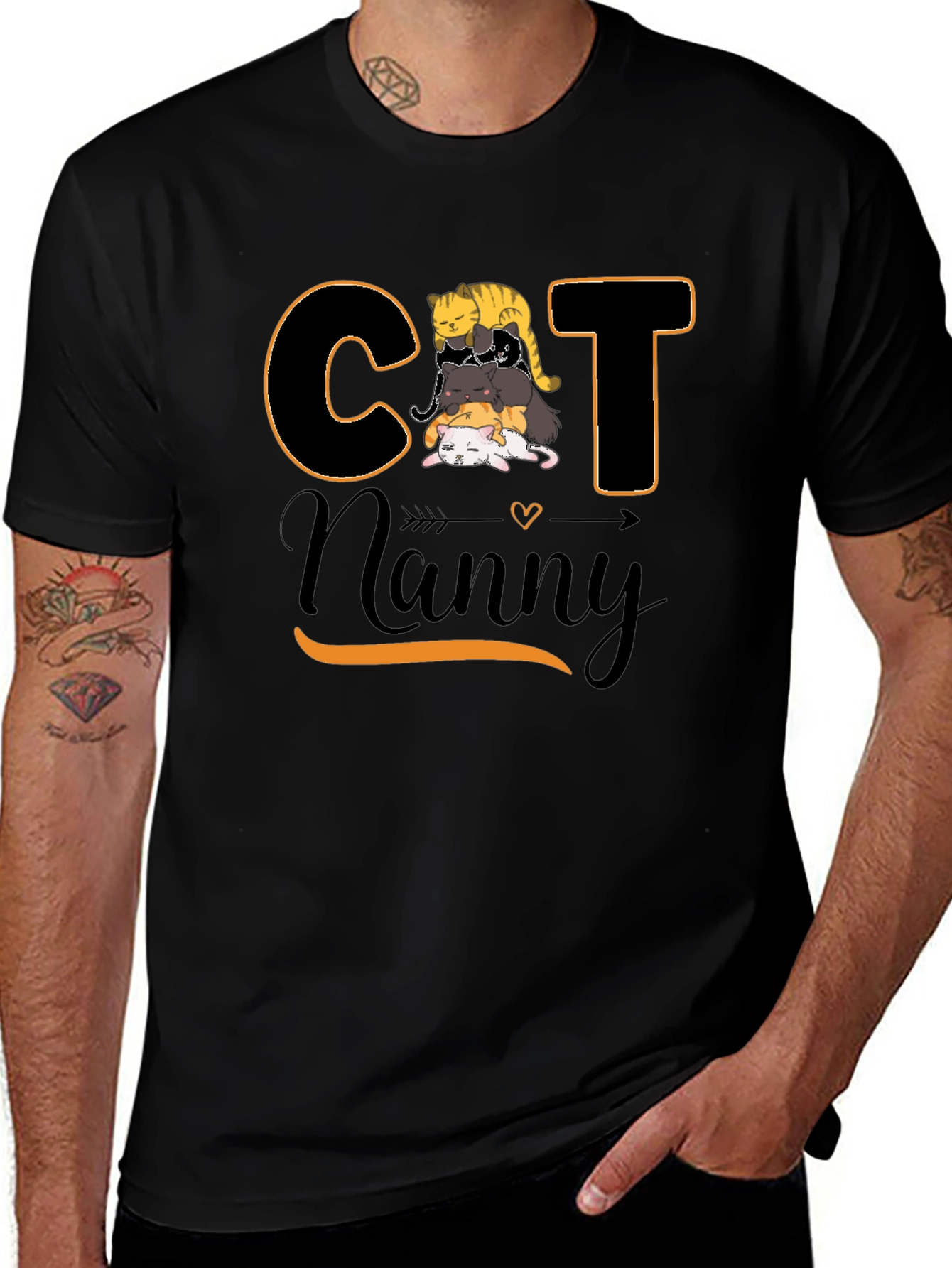 Cat Nanny T-Shirt - Stacked Cats