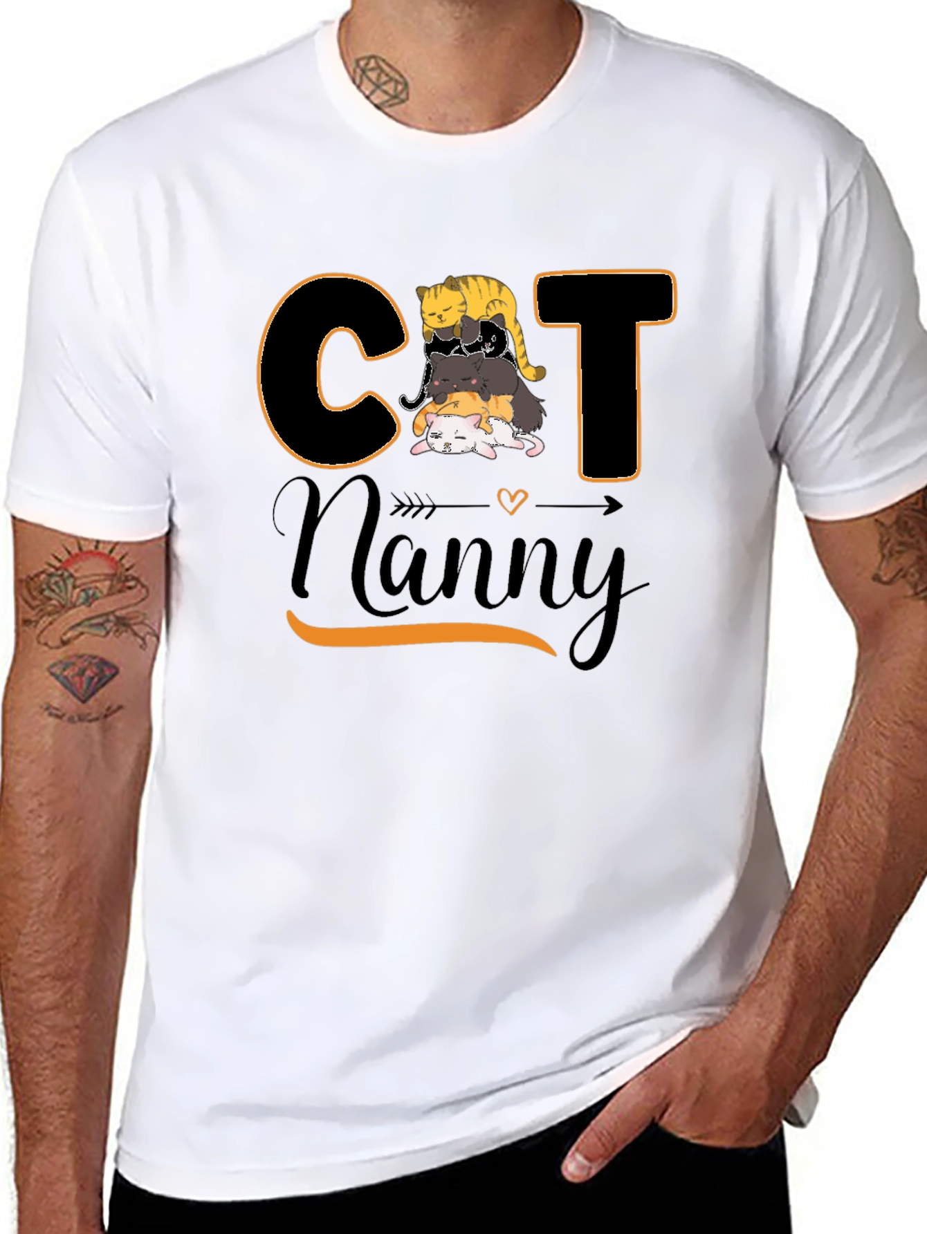 Cat Nanny T-Shirt - Stacked Cats