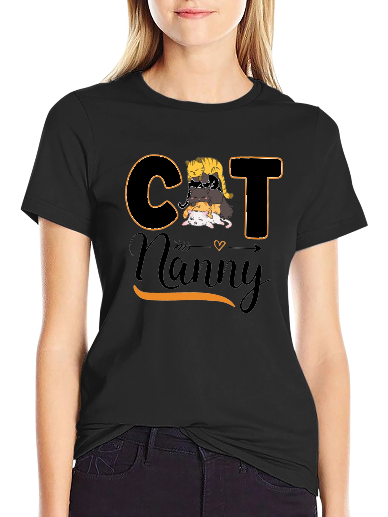 Cat Nanny T-Shirt - Stacked Cats