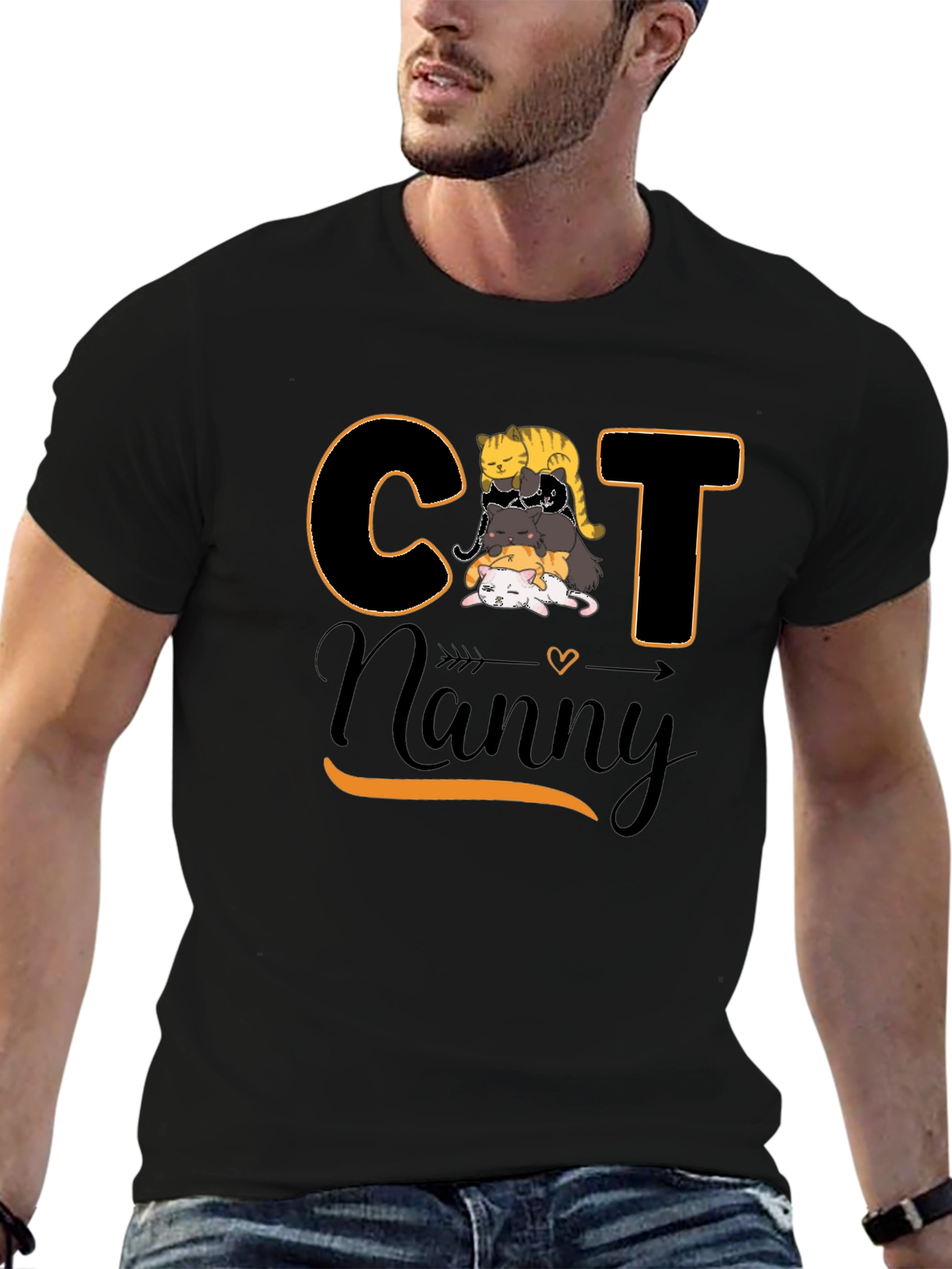 Cat Nanny T-Shirt - Stacked Cats