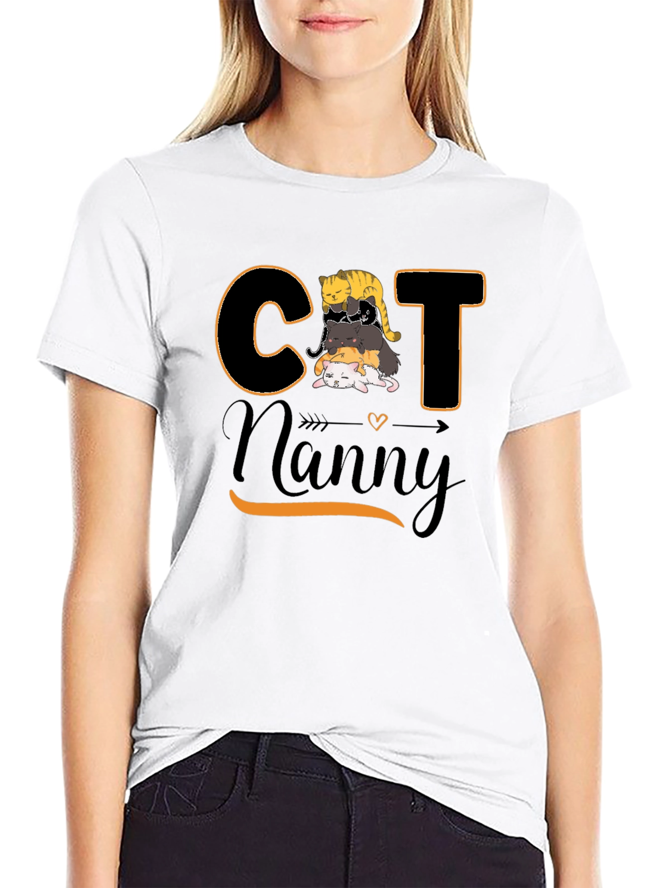 Cat Nanny T-Shirt - Stacked Cats