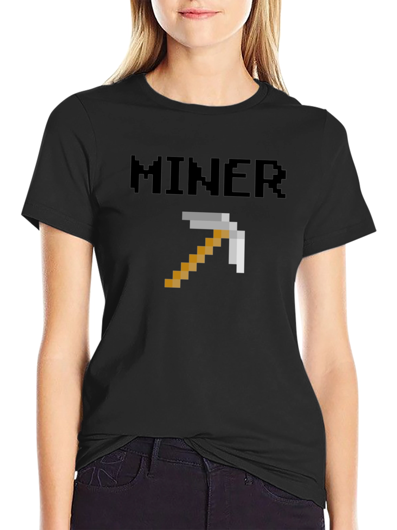 Minecraft Miner Pixel Art T-Shirt