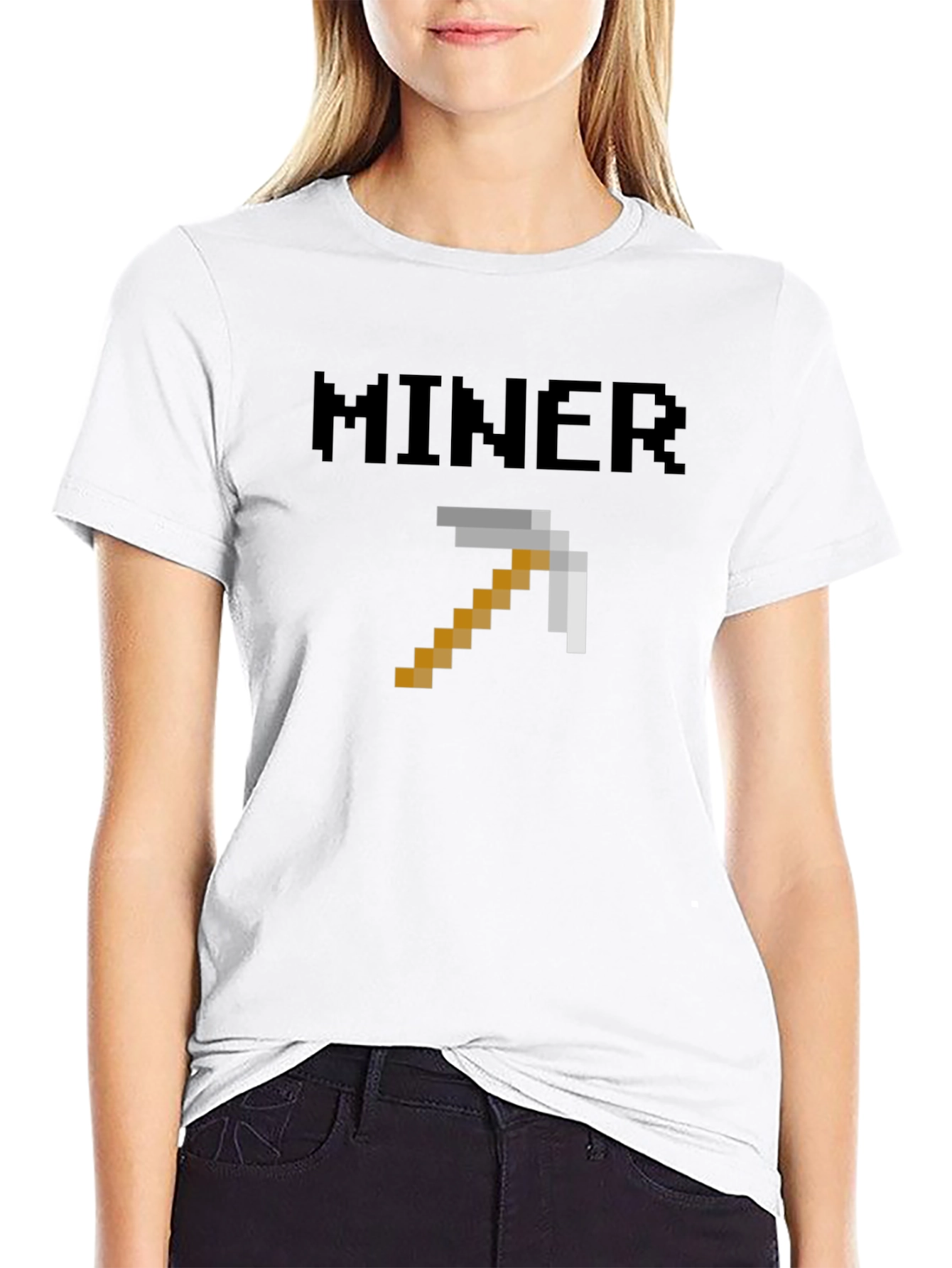 Minecraft Miner Pixel Art T-Shirt
