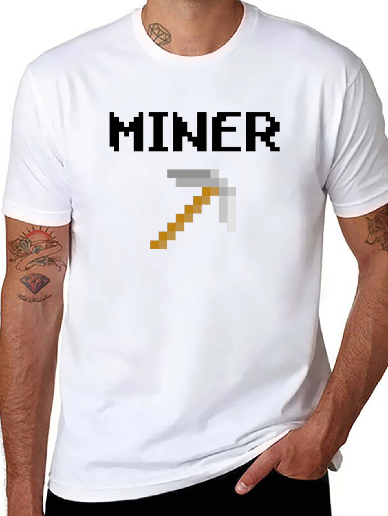 Minecraft Miner Pixel Art T-Shirt