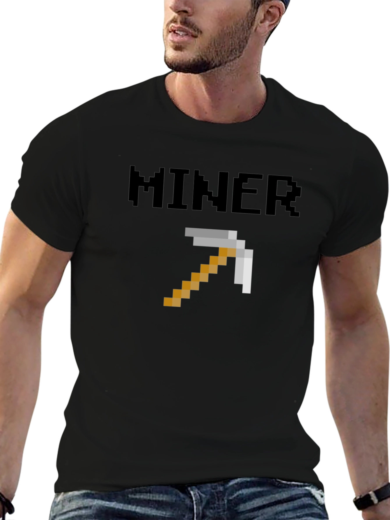 Minecraft Miner Pixel Art T-Shirt
