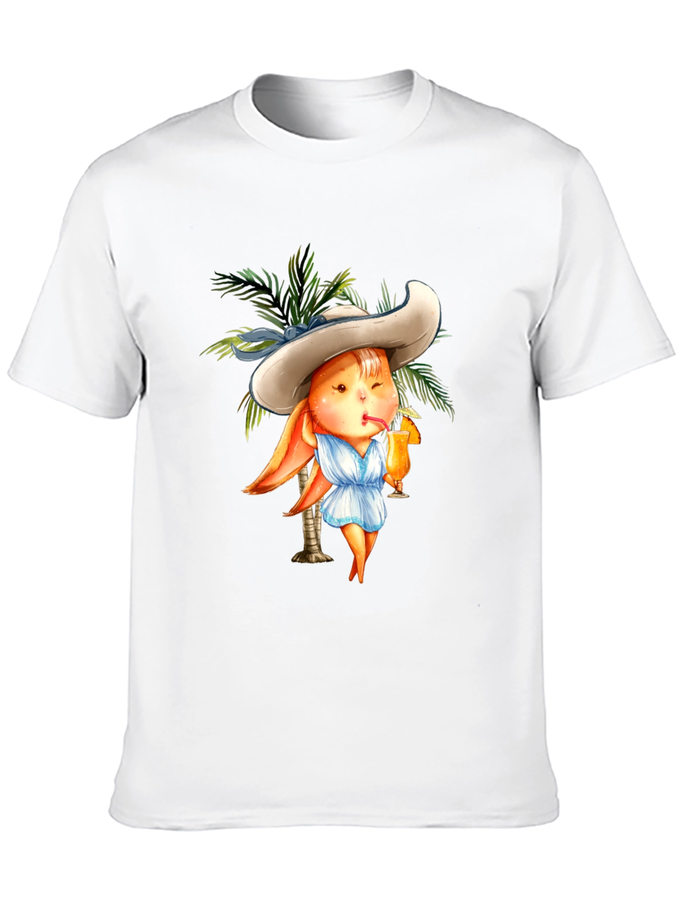 Tropical Bunny T-Shirt - Summer Vacation Vibes