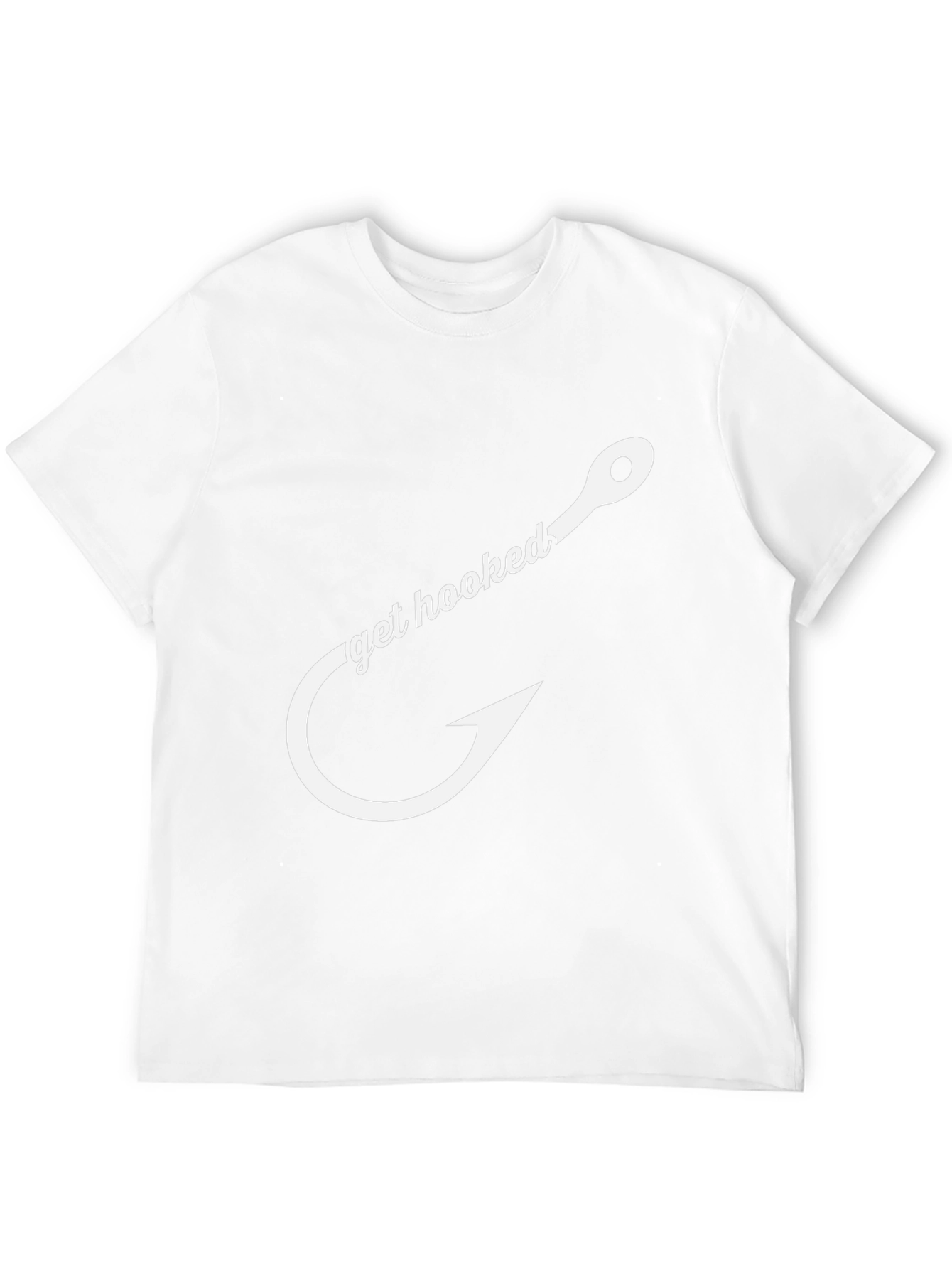Get Hooked Fishing T-Shirt - Black Cotton Tee