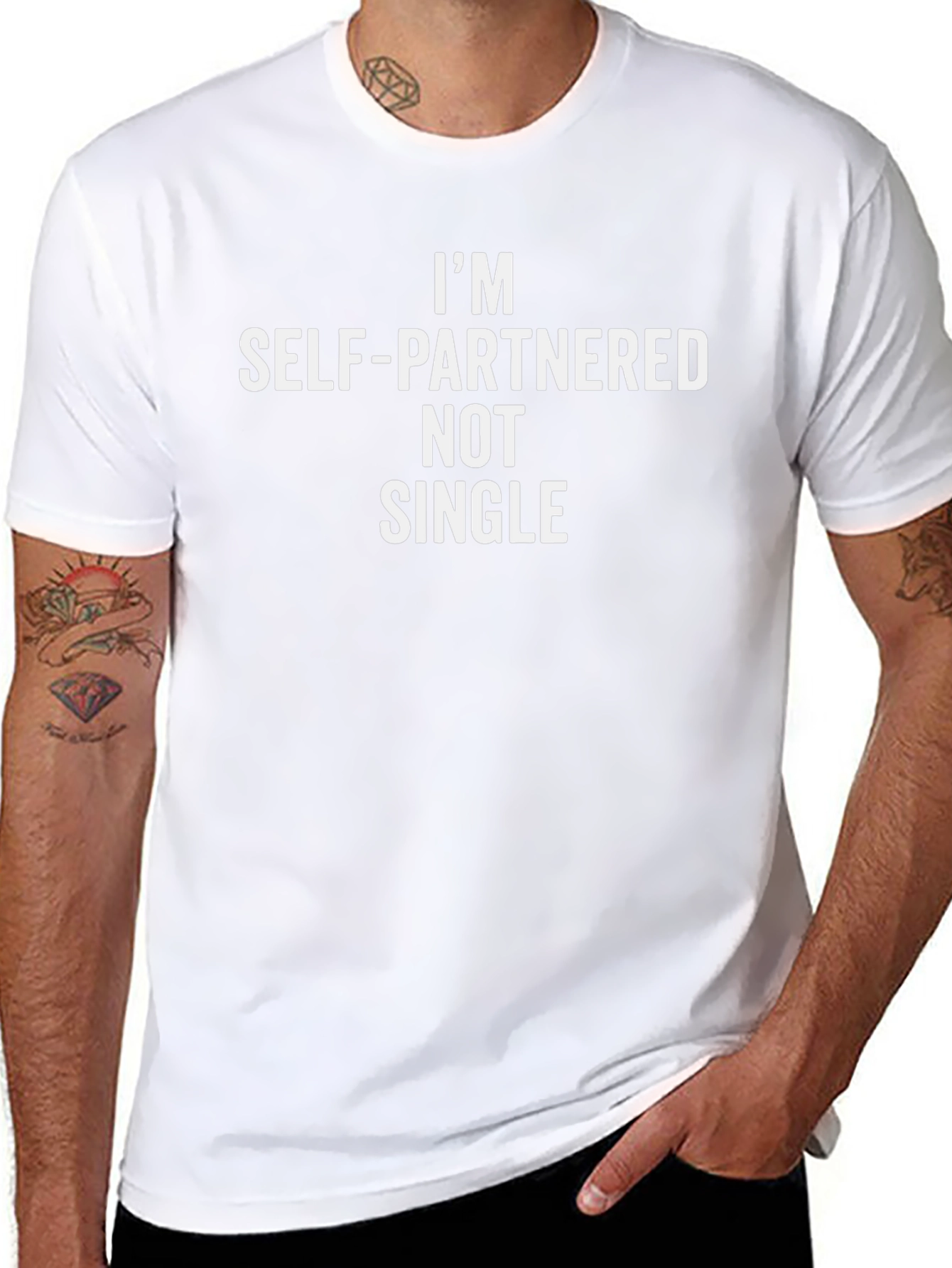 Self-Partnered T-Shirt - Black Cotton Blend
