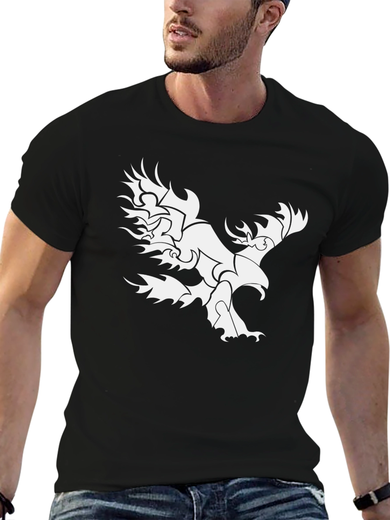 Black Eagle Graphic Tee - Unique Design