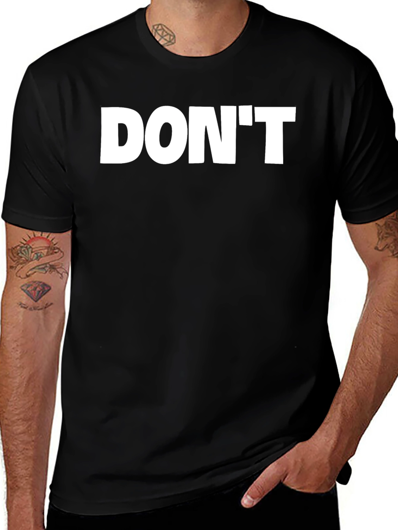 Bold DONT Graphic Black T-Shirt