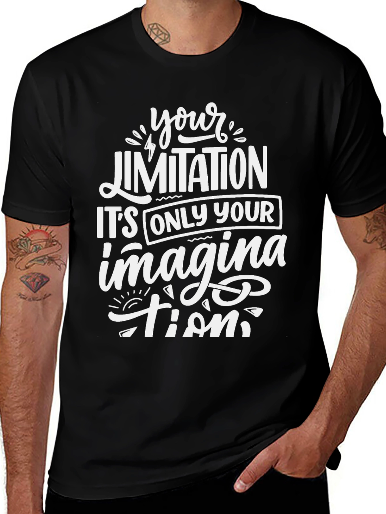 Inspirational Graphic Tee - Your Limitation Imagination