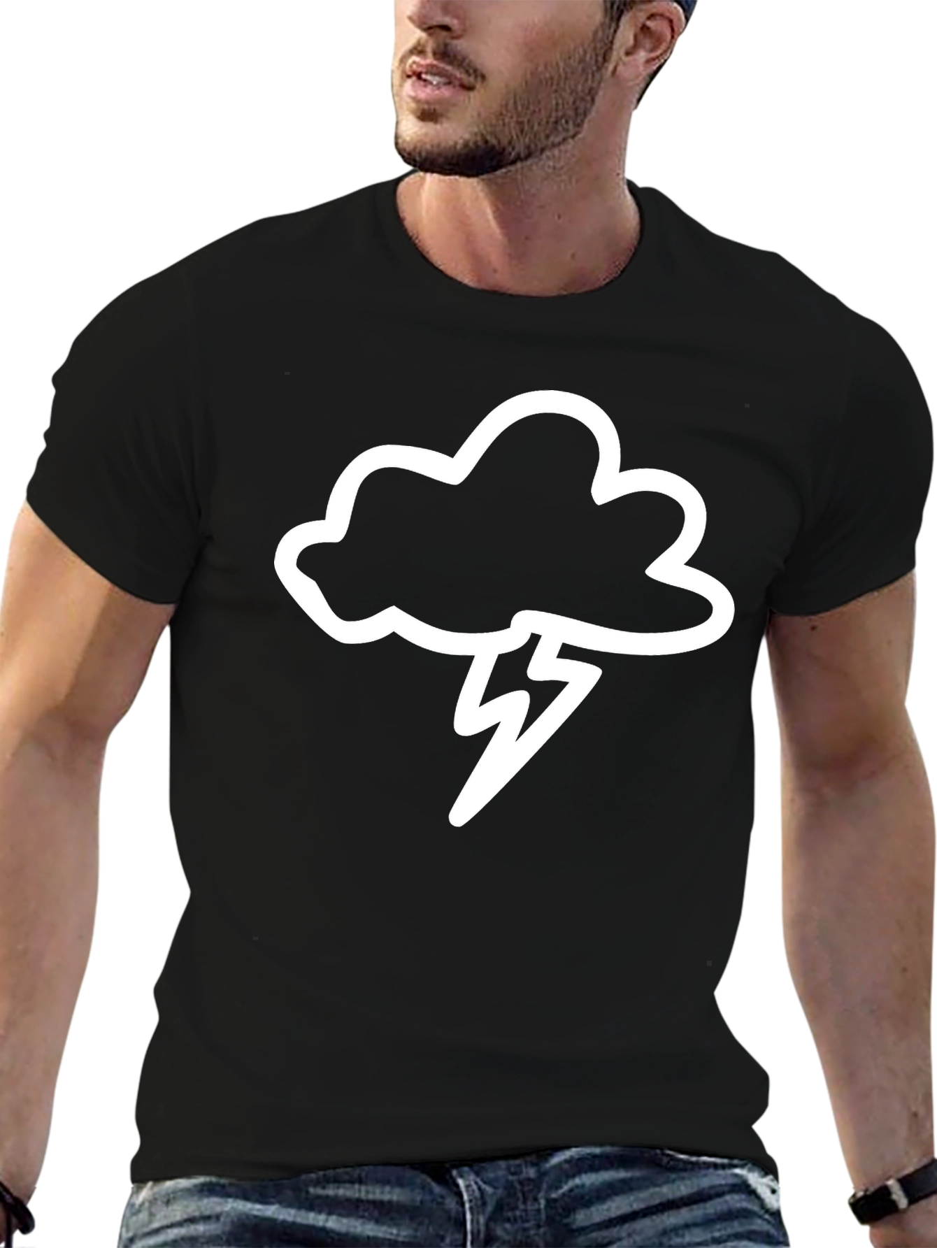 Storm Cloud Graphic T-Shirt - Black