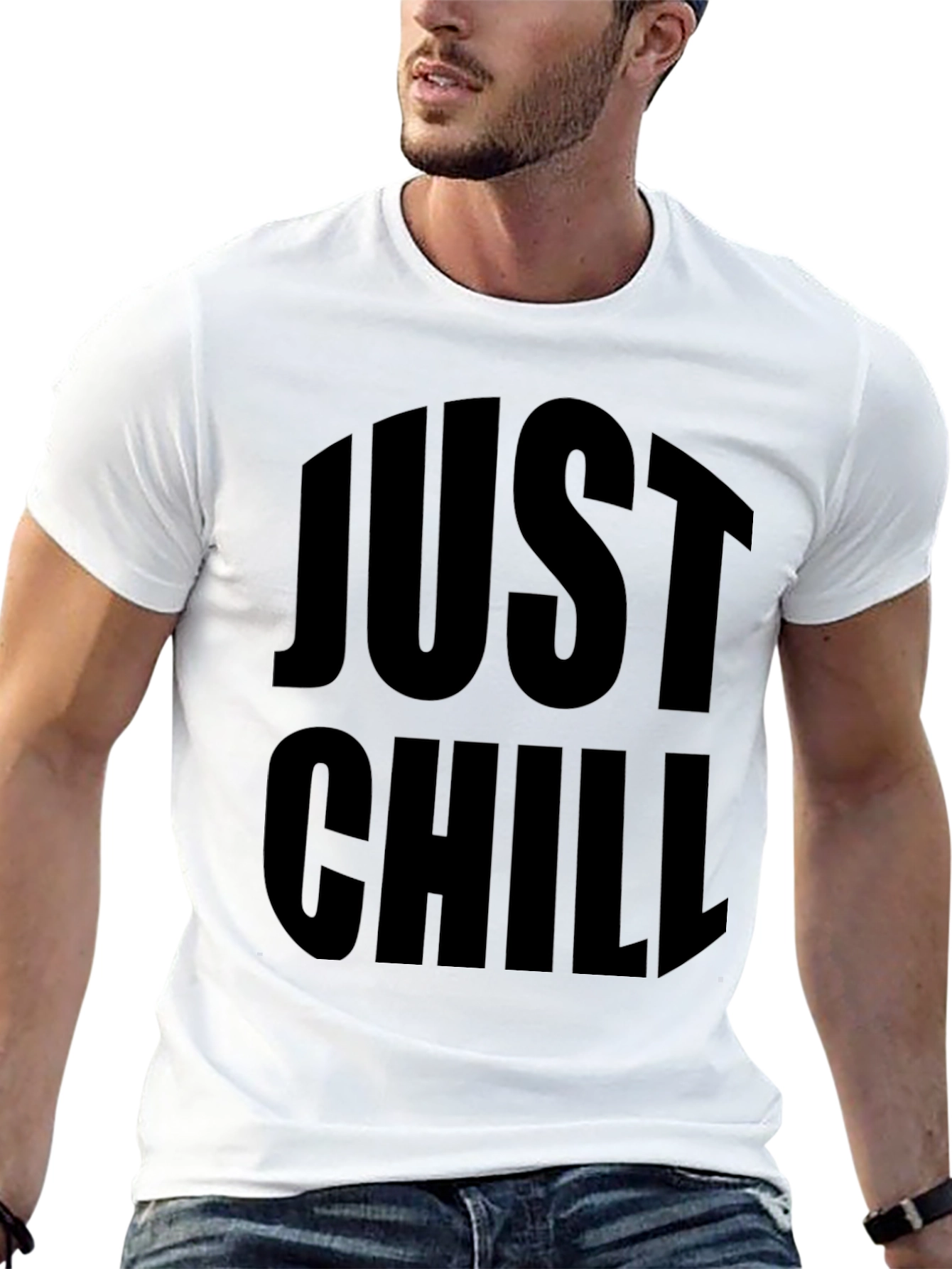 Just Chill Black Graphic Tee