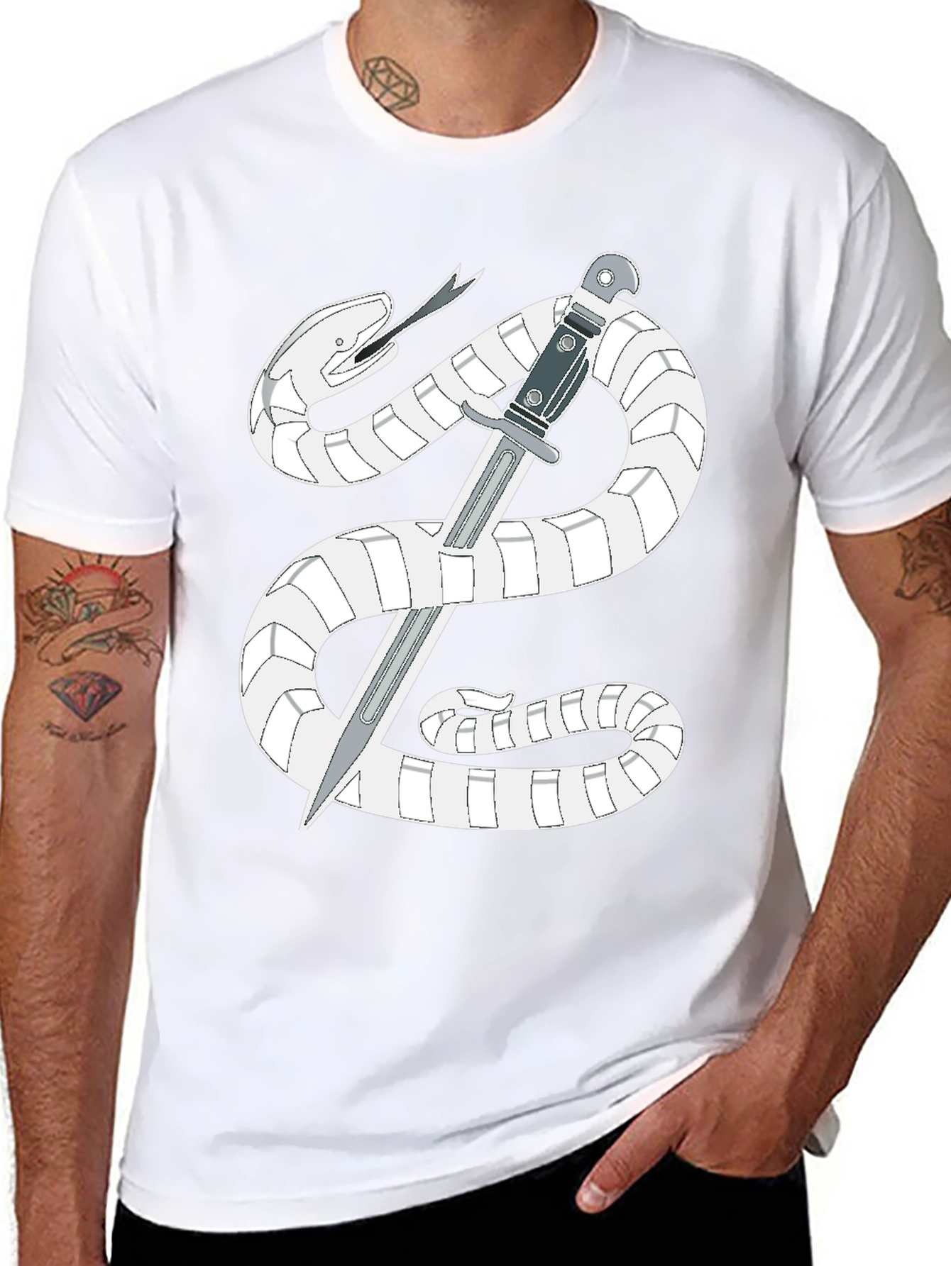Snake & Dagger T-Shirt - Graphic Tee