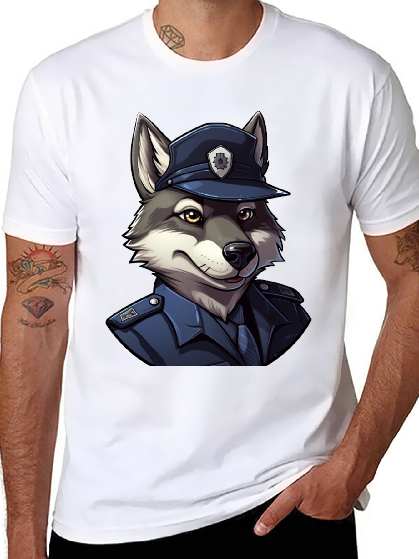Wolf Cop T-Shirt - Cool Canine Police Design