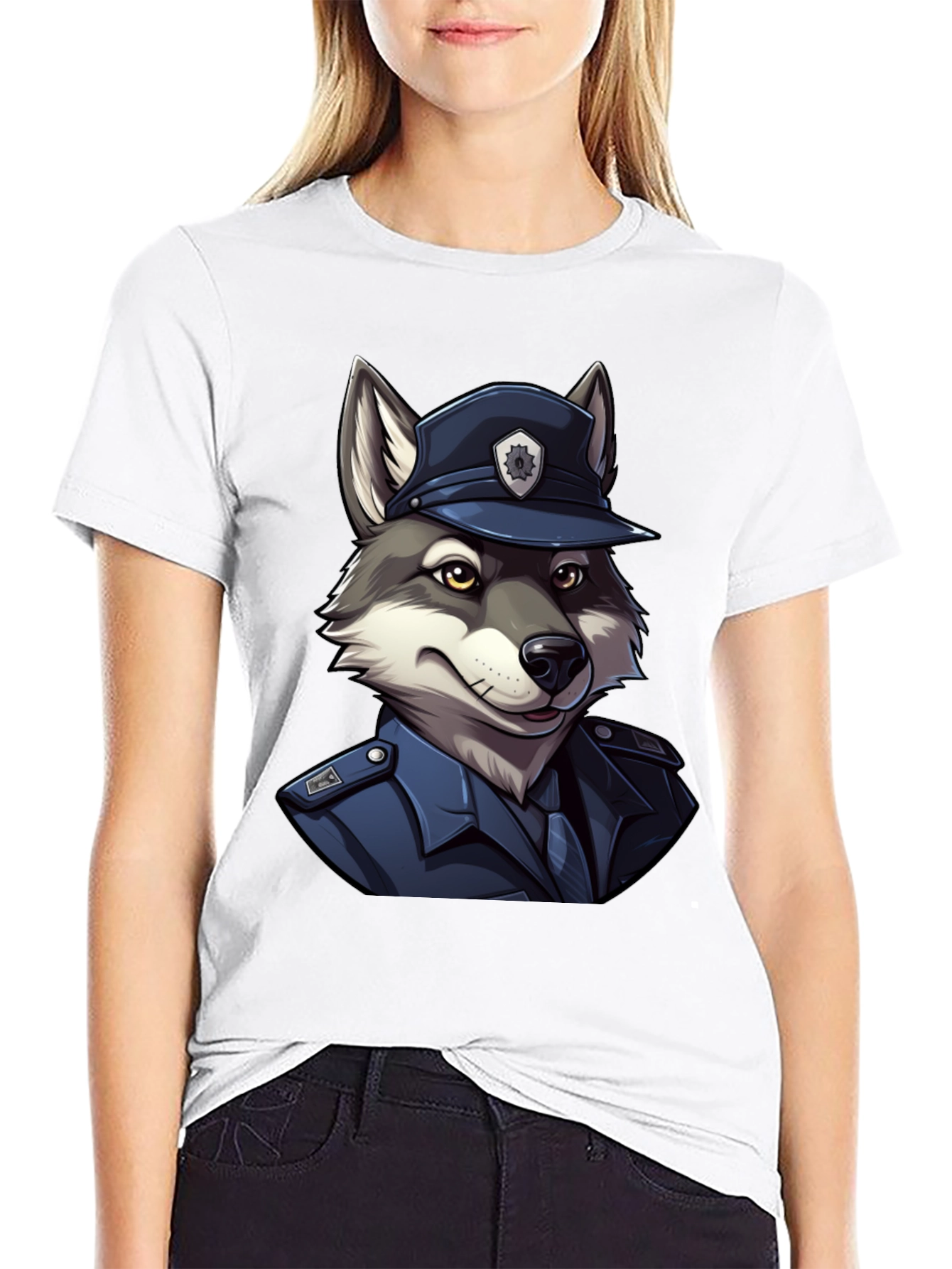 Wolf Cop T-Shirt - Cool Canine Police Design