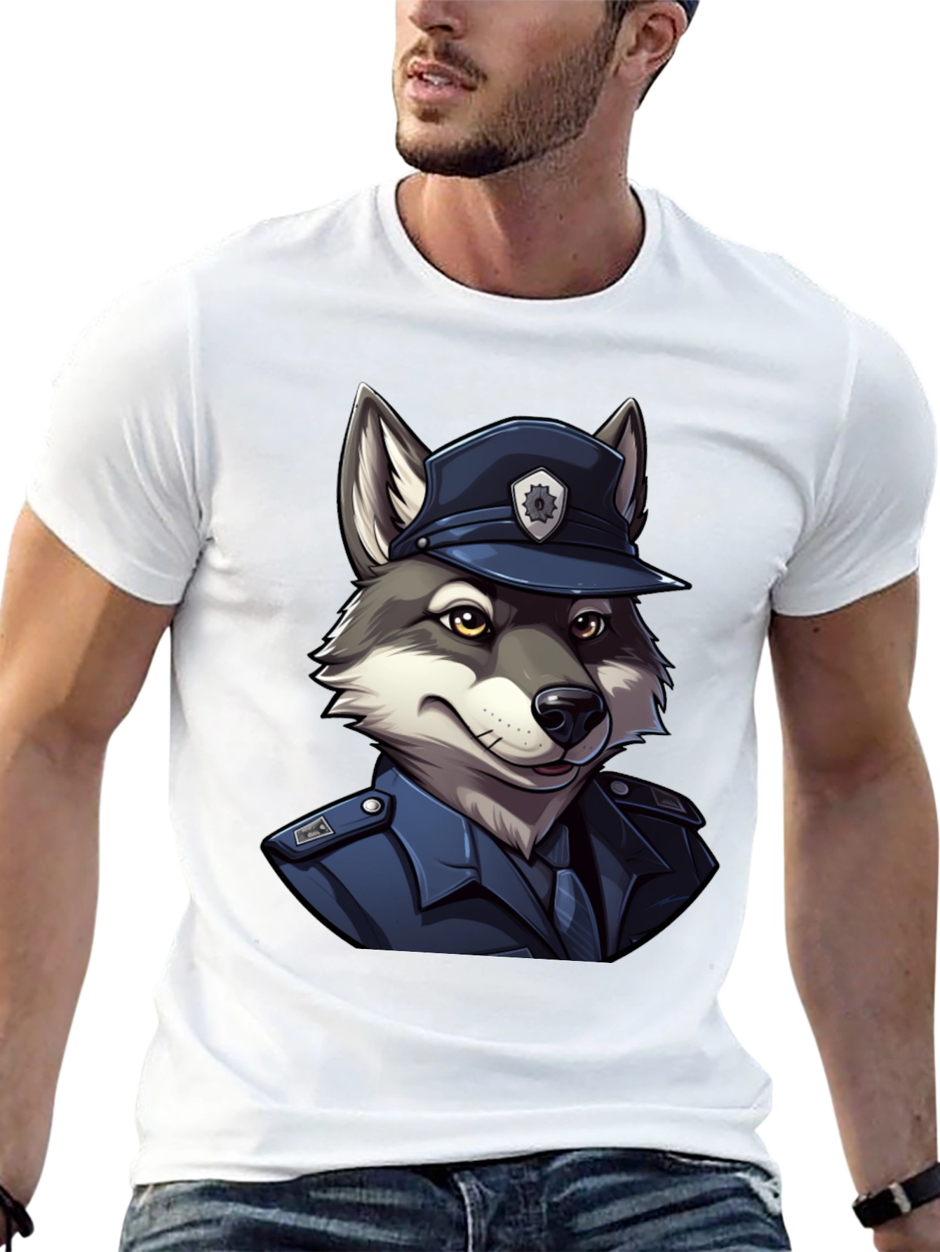 Wolf Cop T-Shirt - Cool Canine Police Design