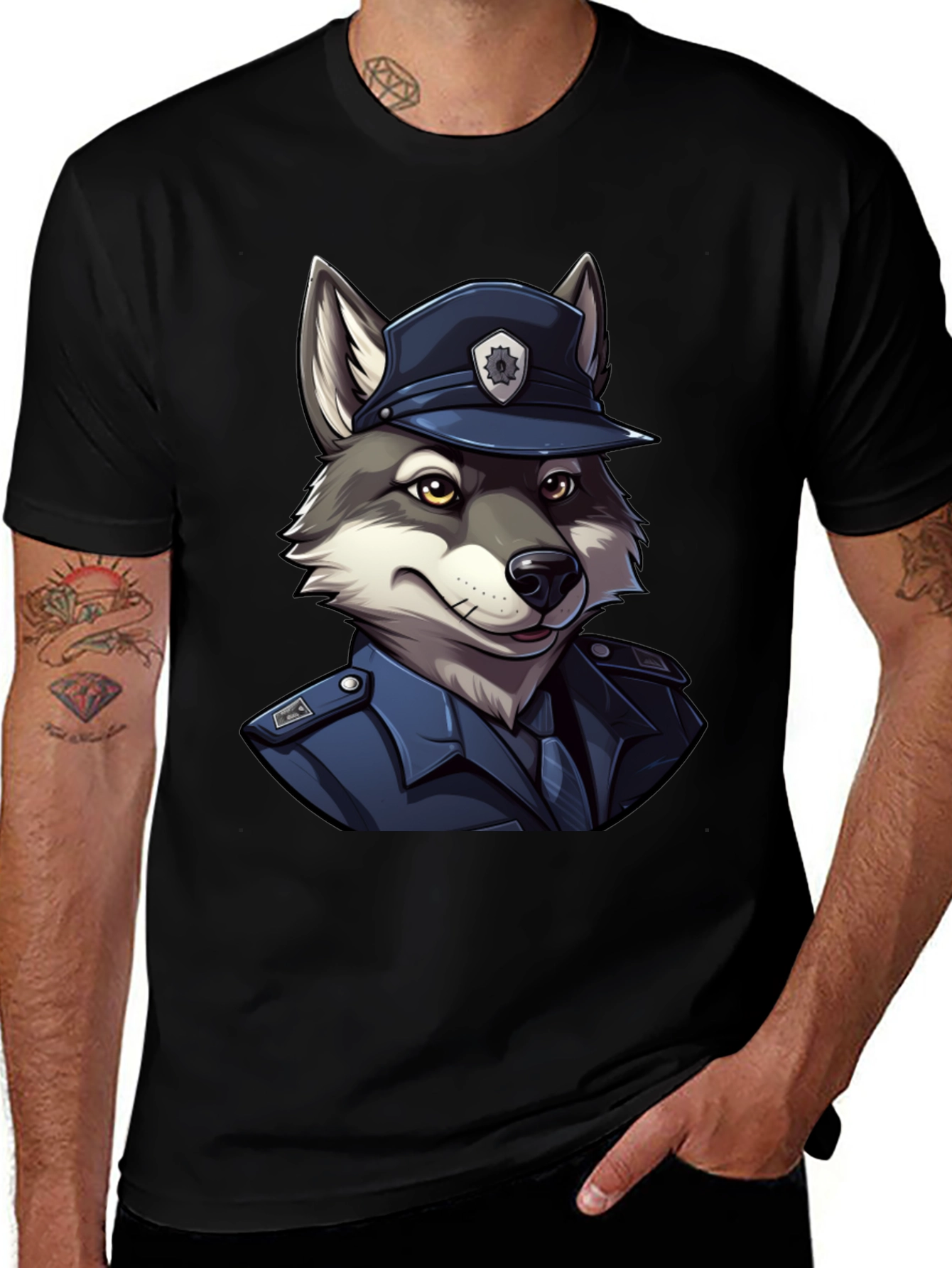 Wolf Cop T-Shirt - Cool Canine Police Design