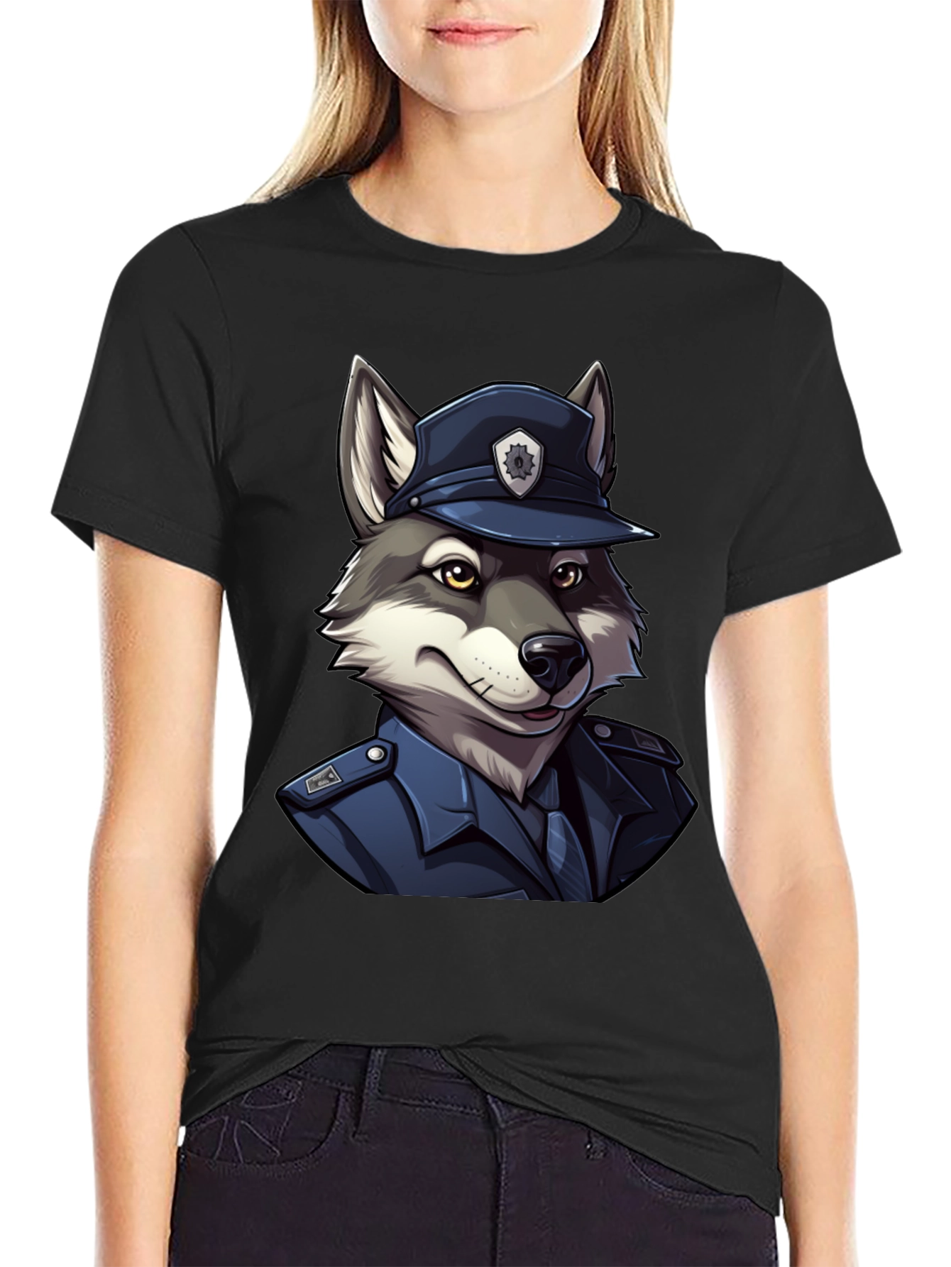 Wolf Cop T-Shirt - Cool Canine Police Design