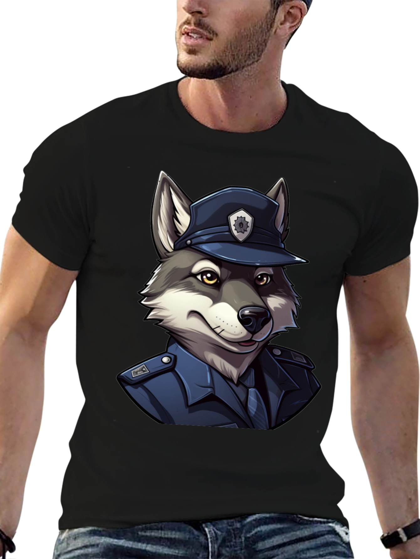 Wolf Cop T-Shirt - Cool Canine Police Design