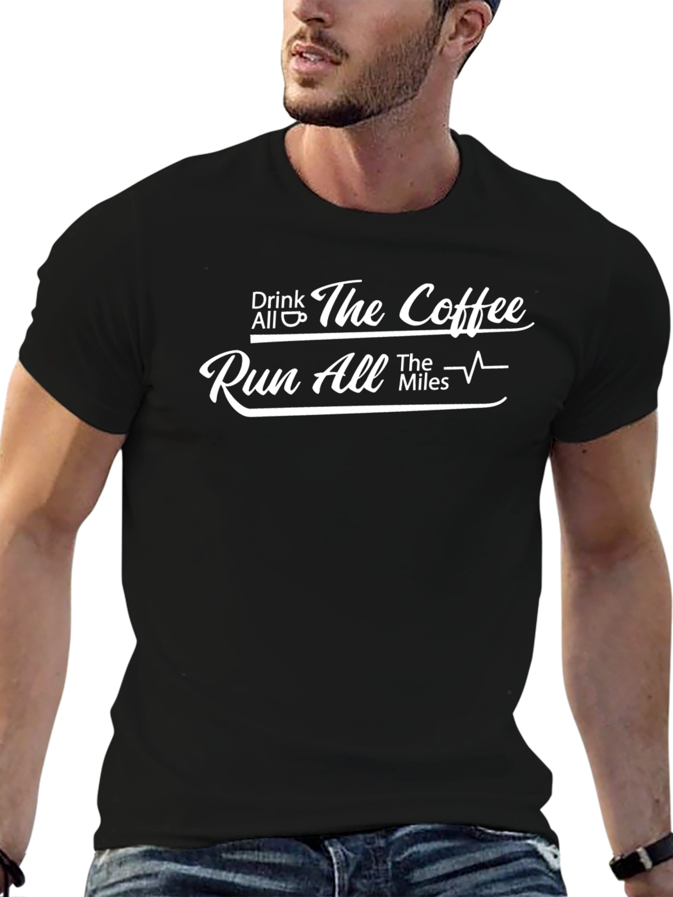 Drink Coffee Run Miles Graphic Tee