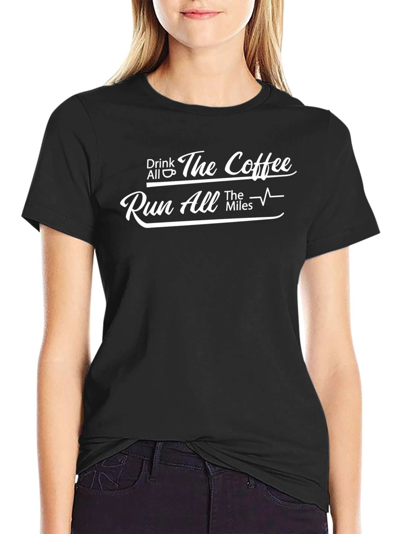 Drink Coffee Run Miles Graphic Tee