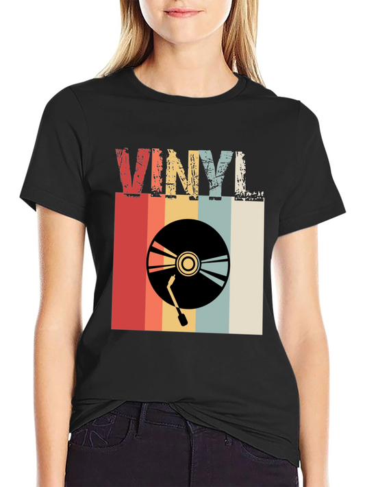 Retro Vinyl Record T-Shirt - Classic Music Tee