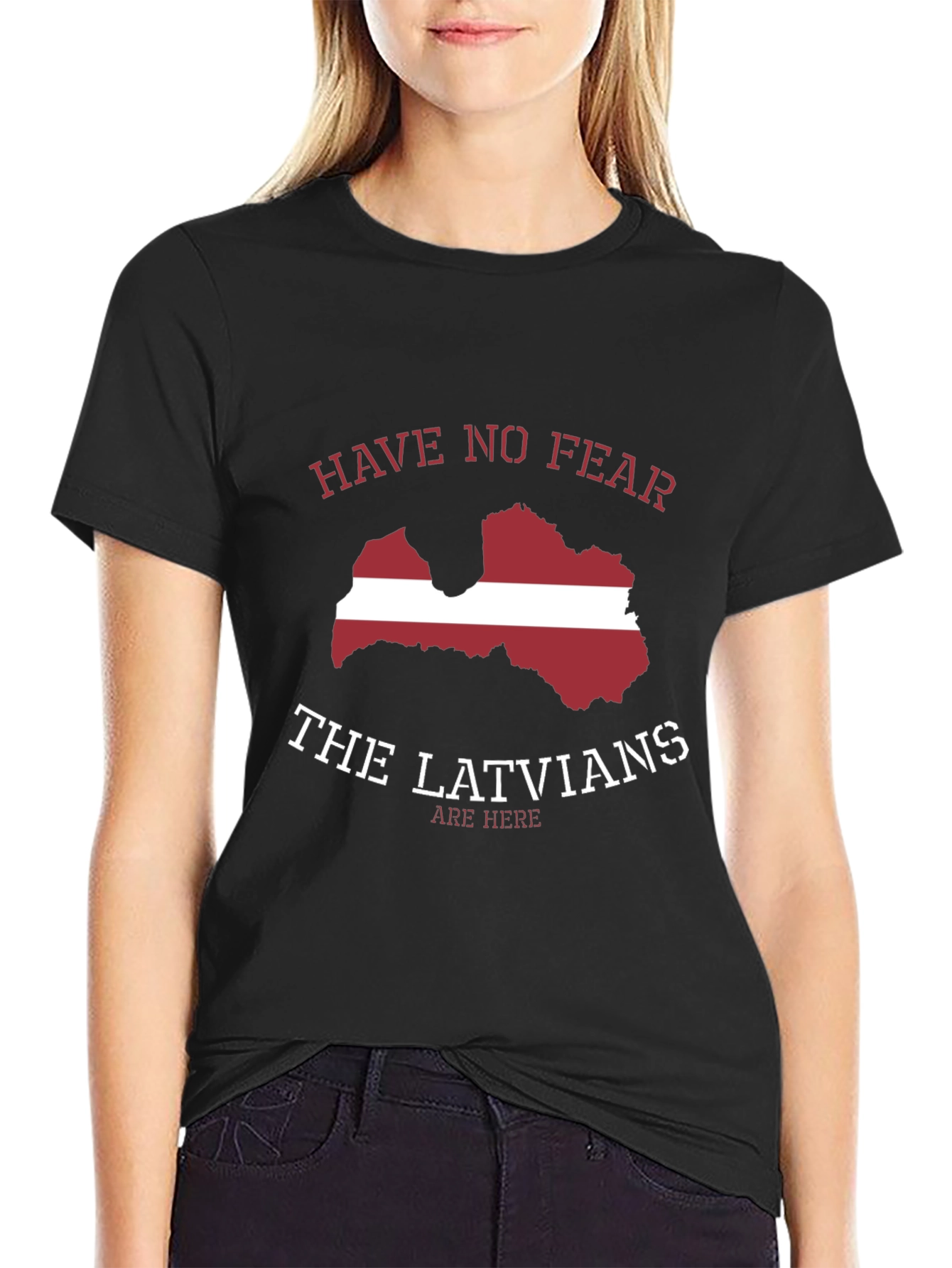 Latvia Flag Graphic T-Shirt - Novelty Tee