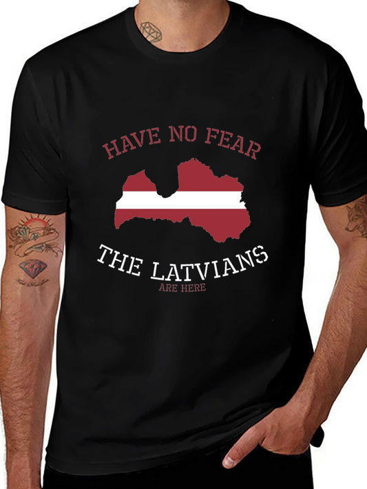 Latvia Flag Graphic T-Shirt - Novelty Tee