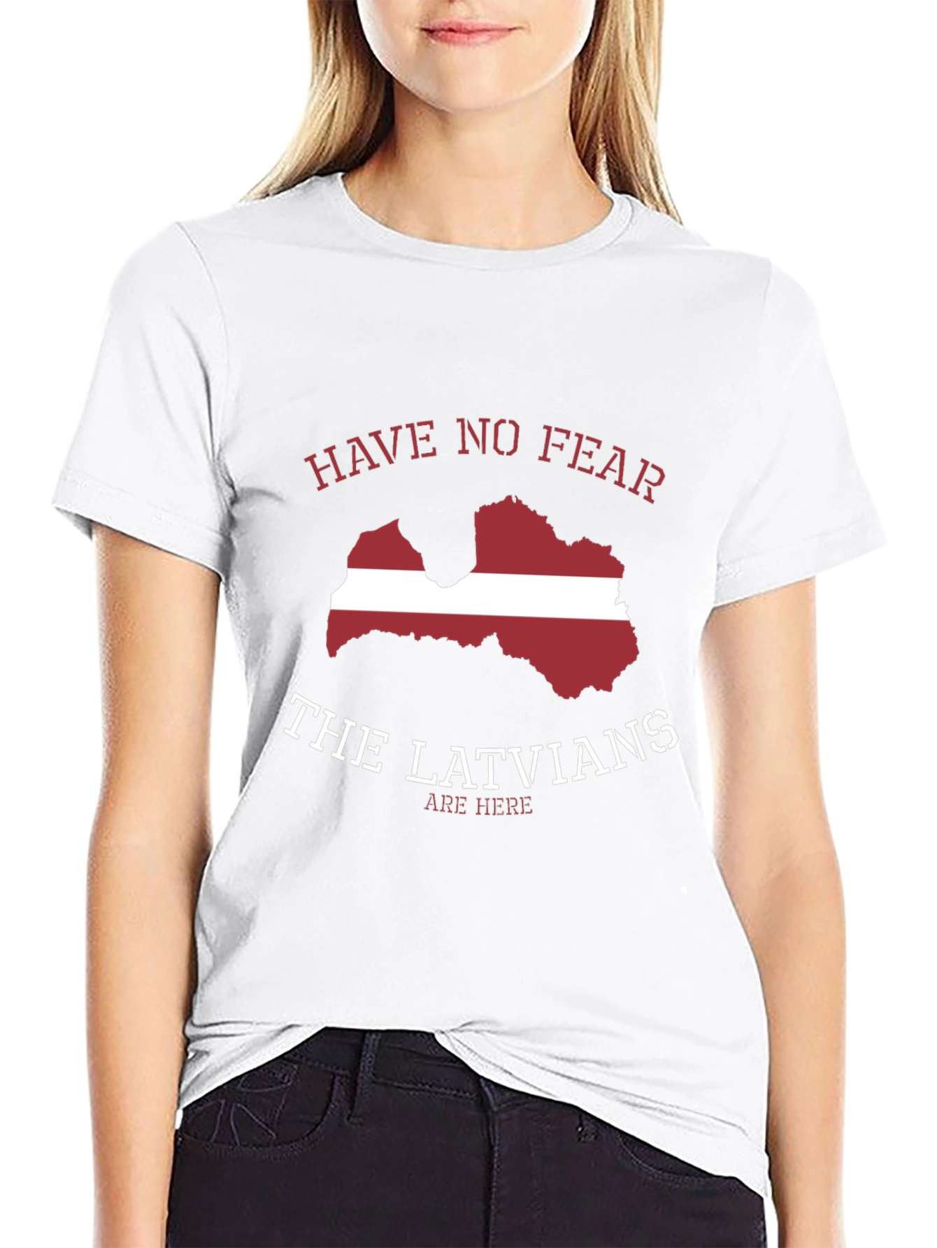 Latvia Flag Graphic T-Shirt - Novelty Tee