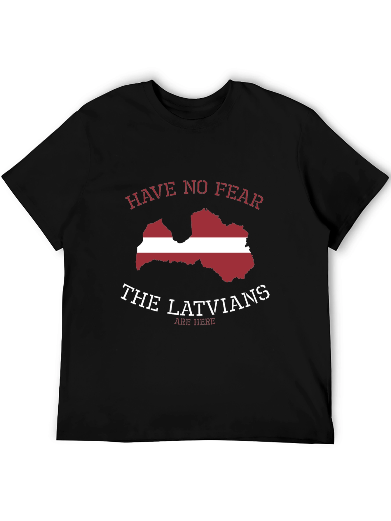 Latvia Flag Graphic T-Shirt - Novelty Tee