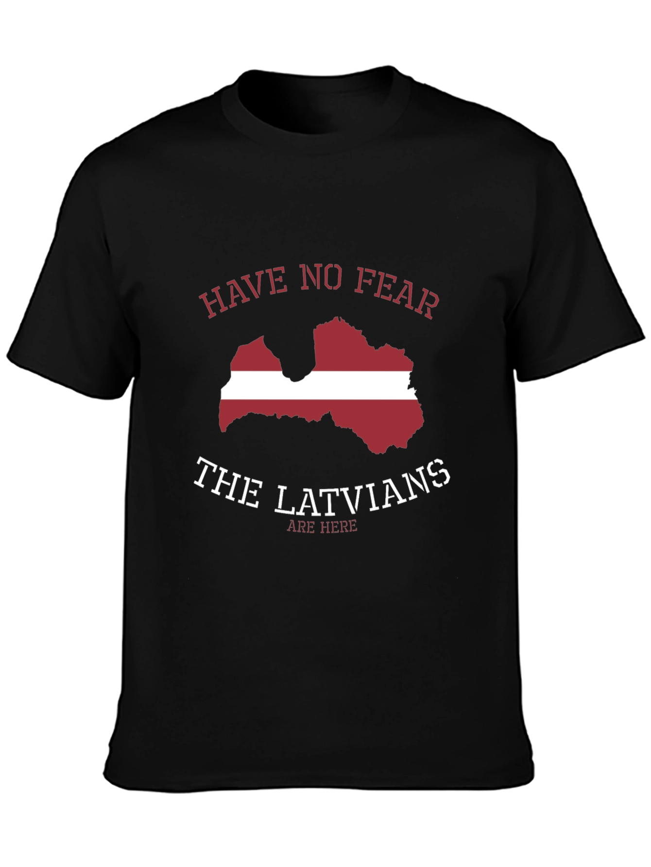 Latvia Flag Graphic T-Shirt - Novelty Tee