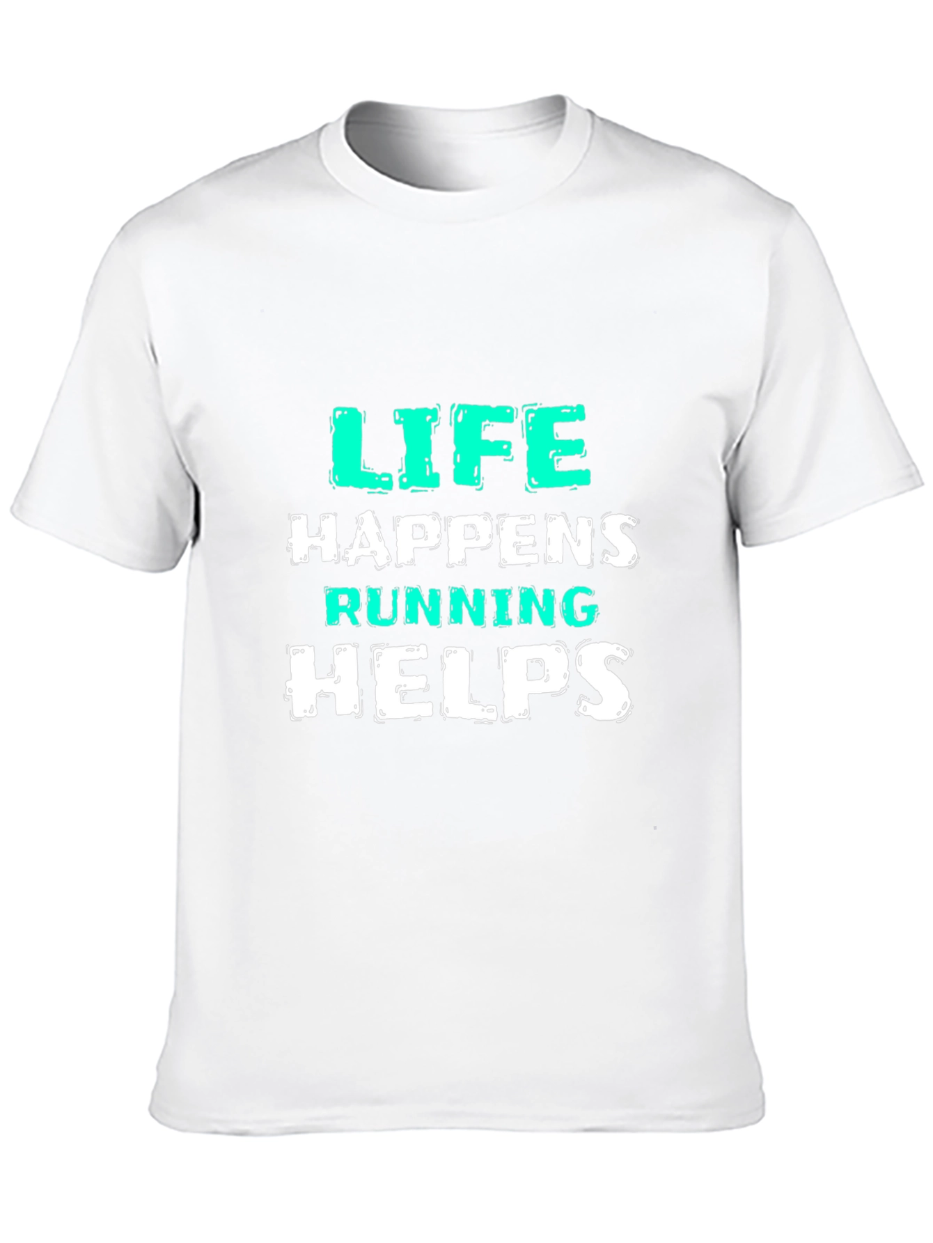Life Happens Running Helps Black T-Shirt