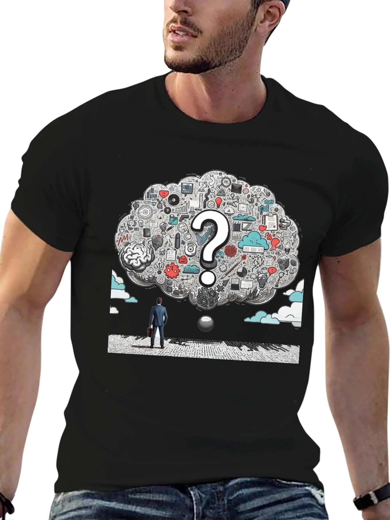 Thinker T-Shirt - Brainstorm Graphic Tee