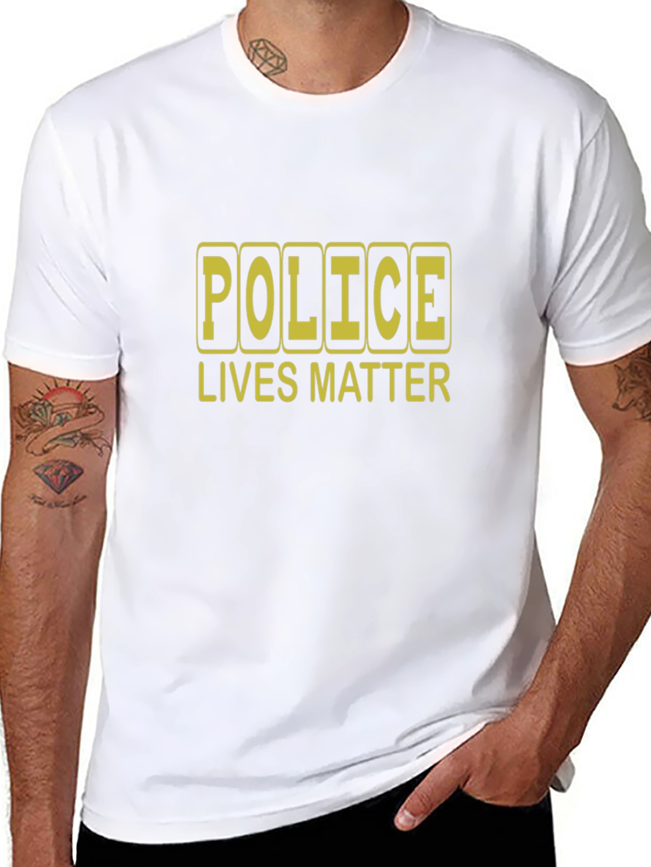 Police Lives Matter Graphic Tee - Black