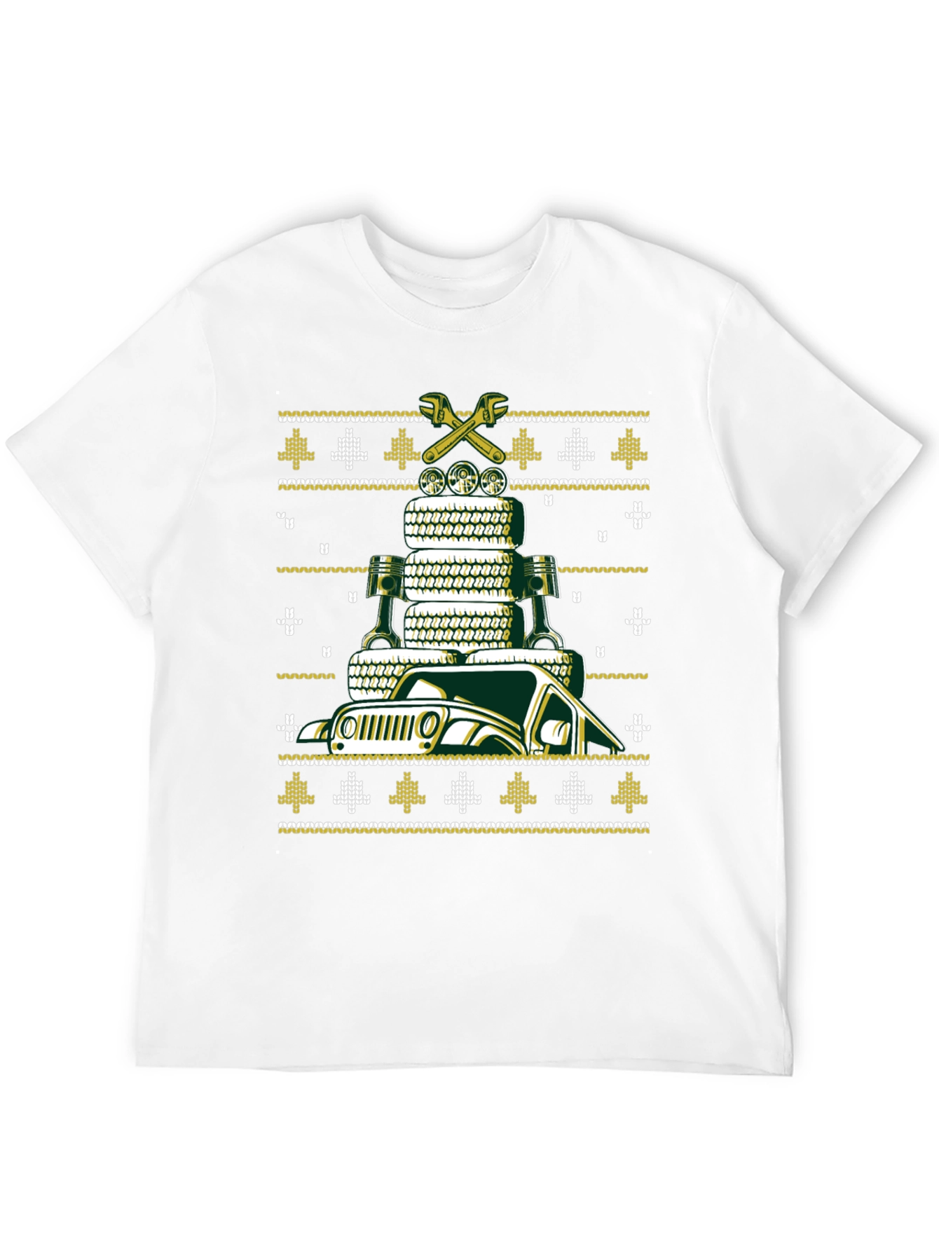 Jeep Auto Mechanic Ugly Christmas Sweater T-Shirt