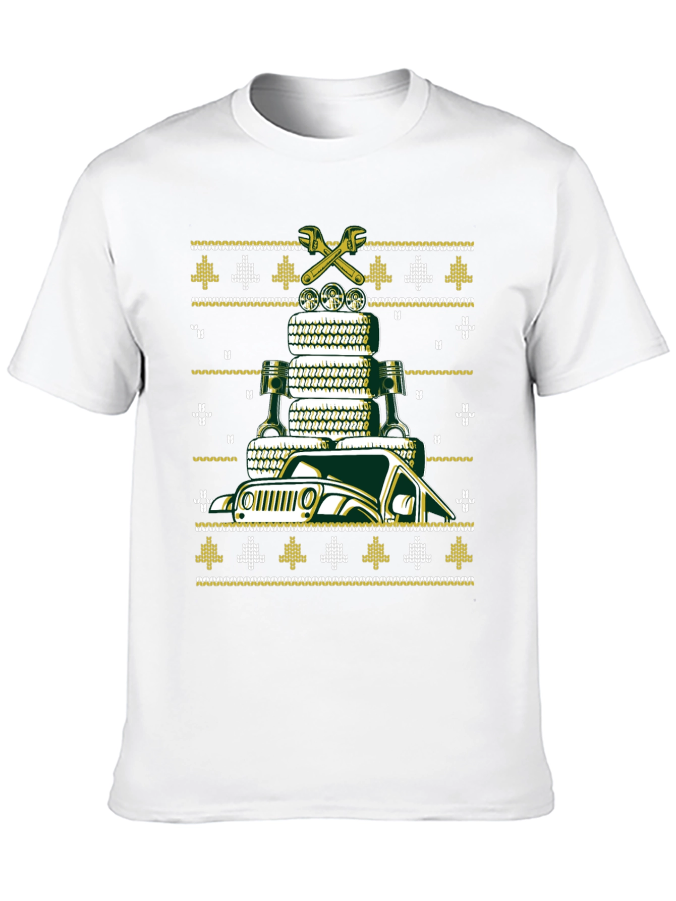 Jeep Auto Mechanic Ugly Christmas Sweater T-Shirt