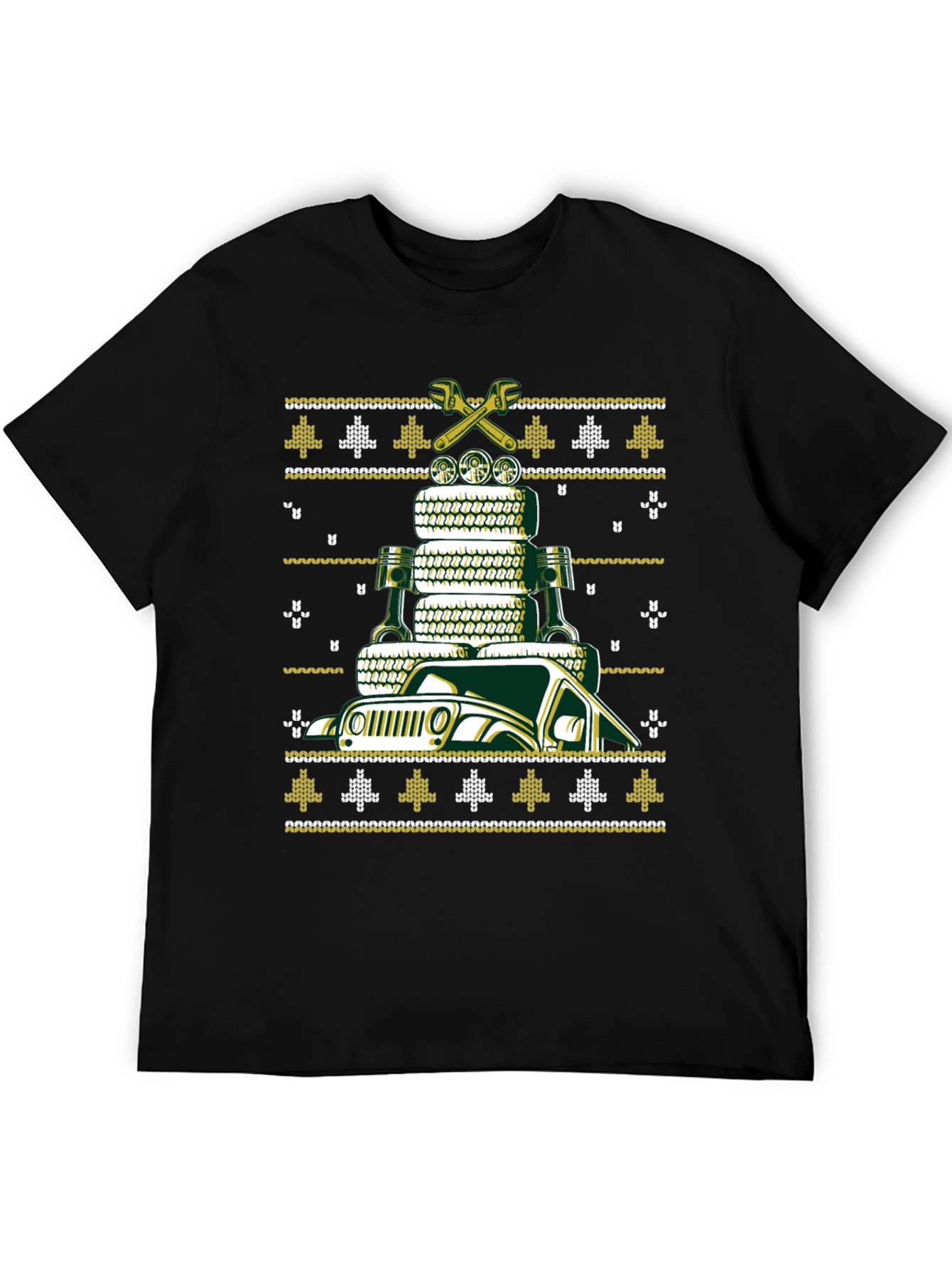 Jeep Auto Mechanic Ugly Christmas Sweater T-Shirt
