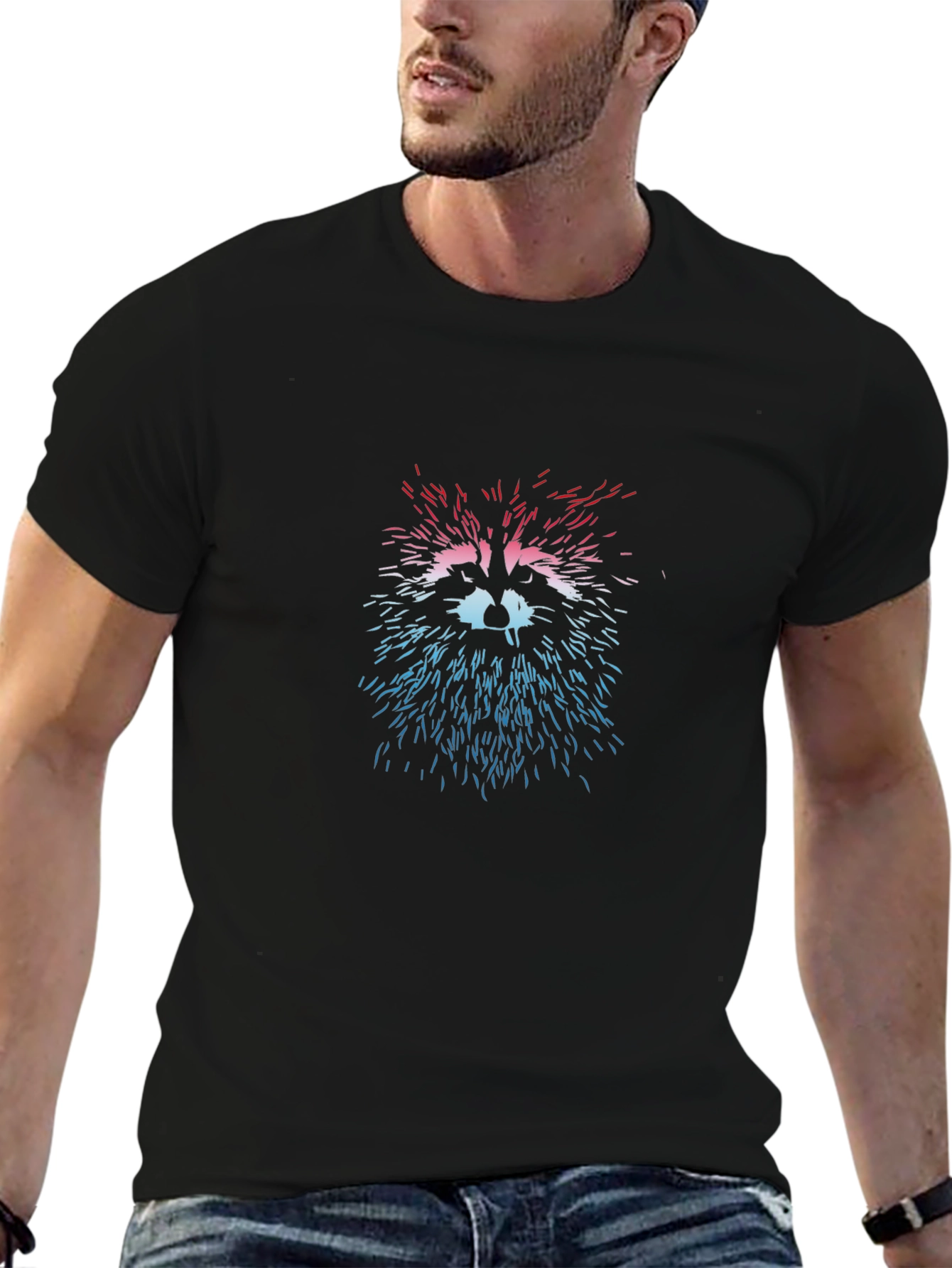 Retro Raccoon Graphic Tee - Unique Design