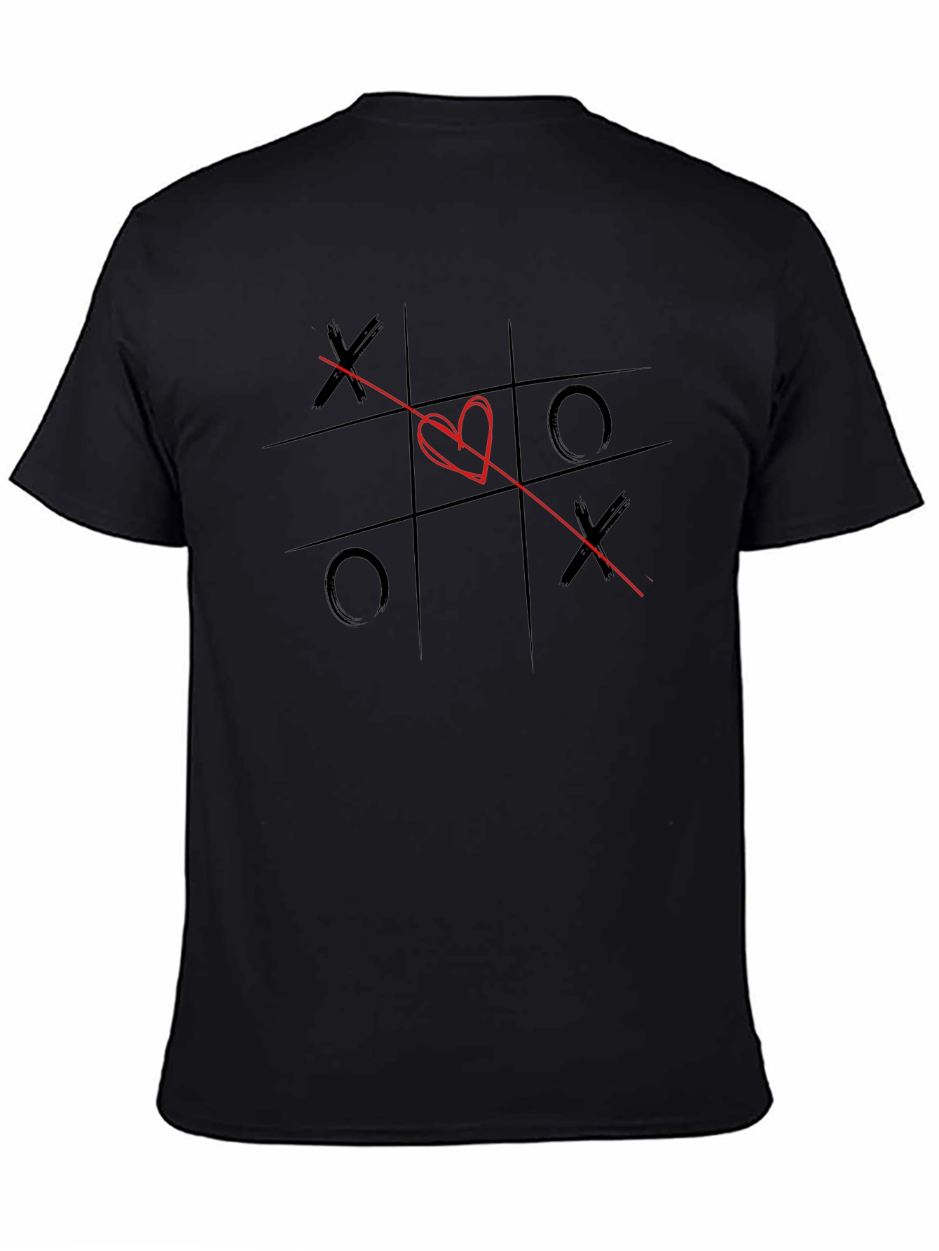 XO Heart Tic-Tac-Toe Graphic T-Shirt