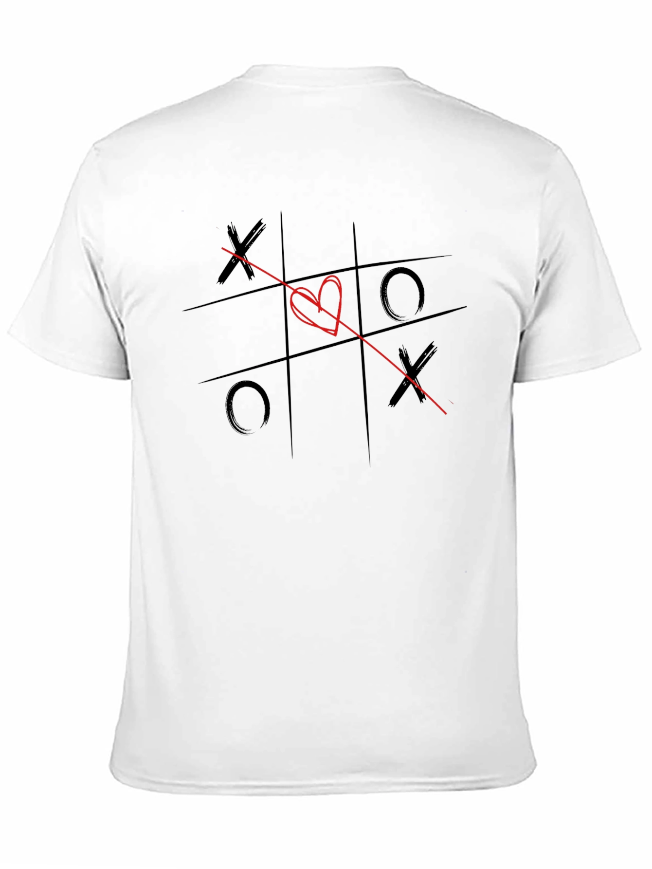 XO Heart Tic-Tac-Toe Graphic T-Shirt