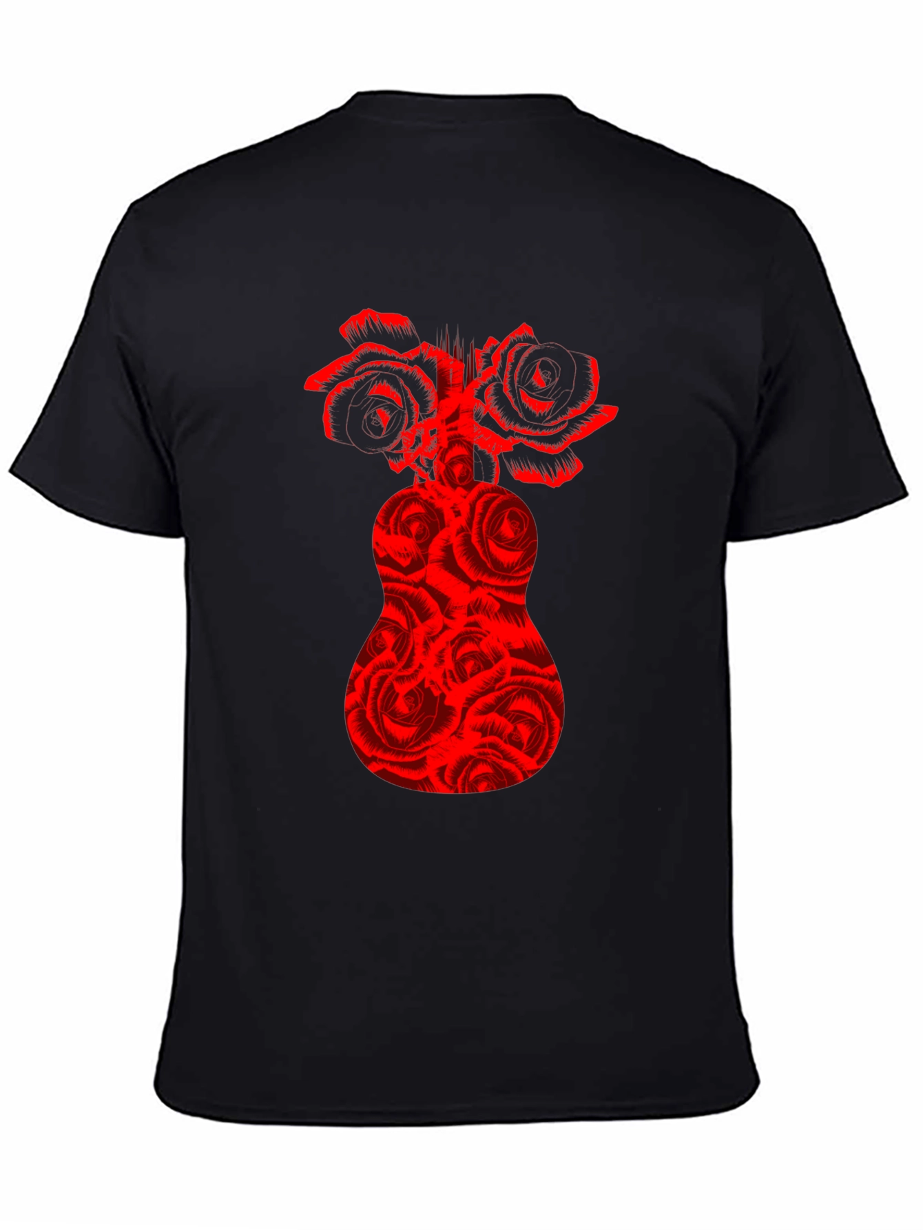 Red Rose Guitar Graphic T-Shirt