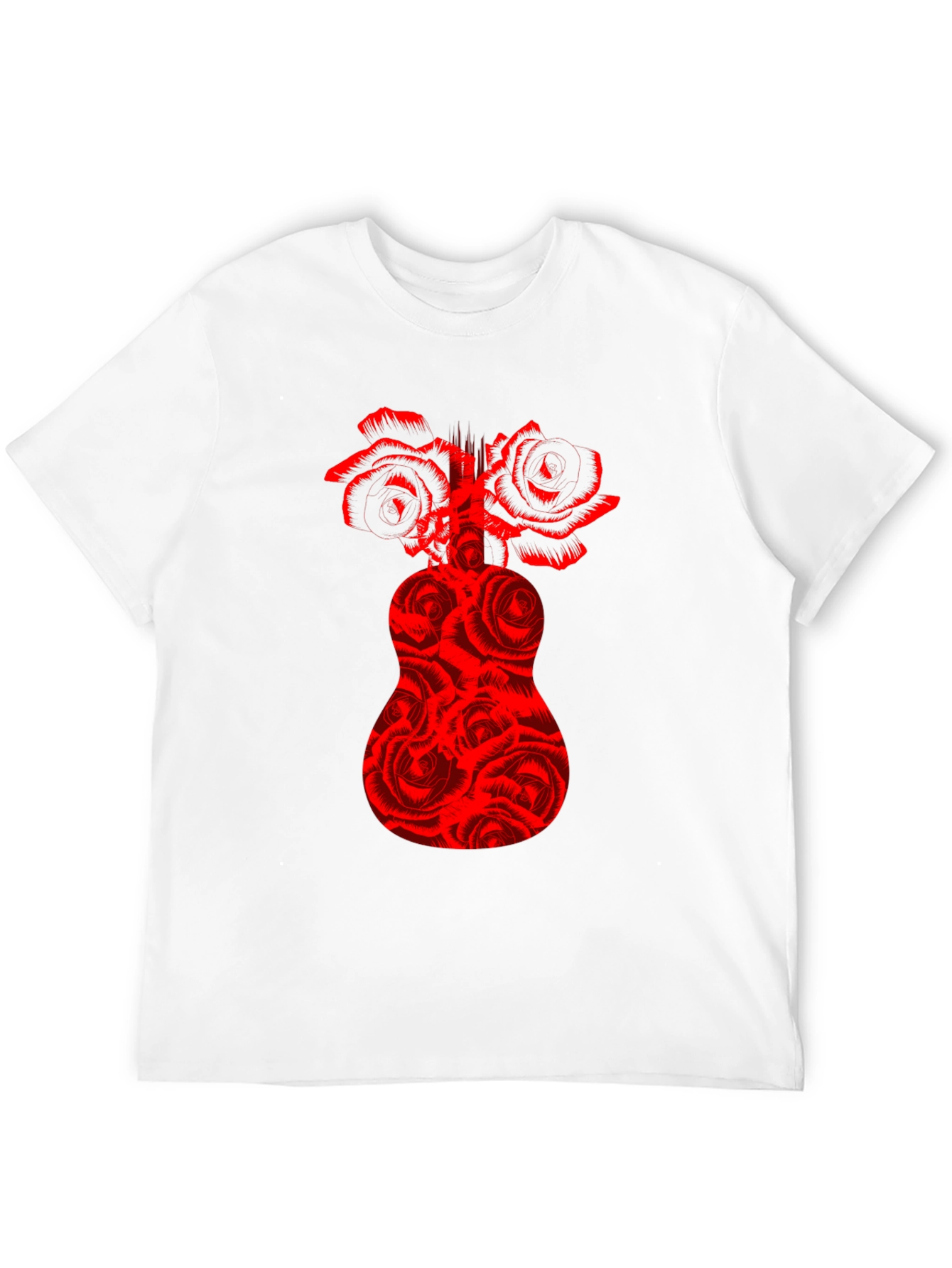 Red Rose Guitar Graphic T-Shirt