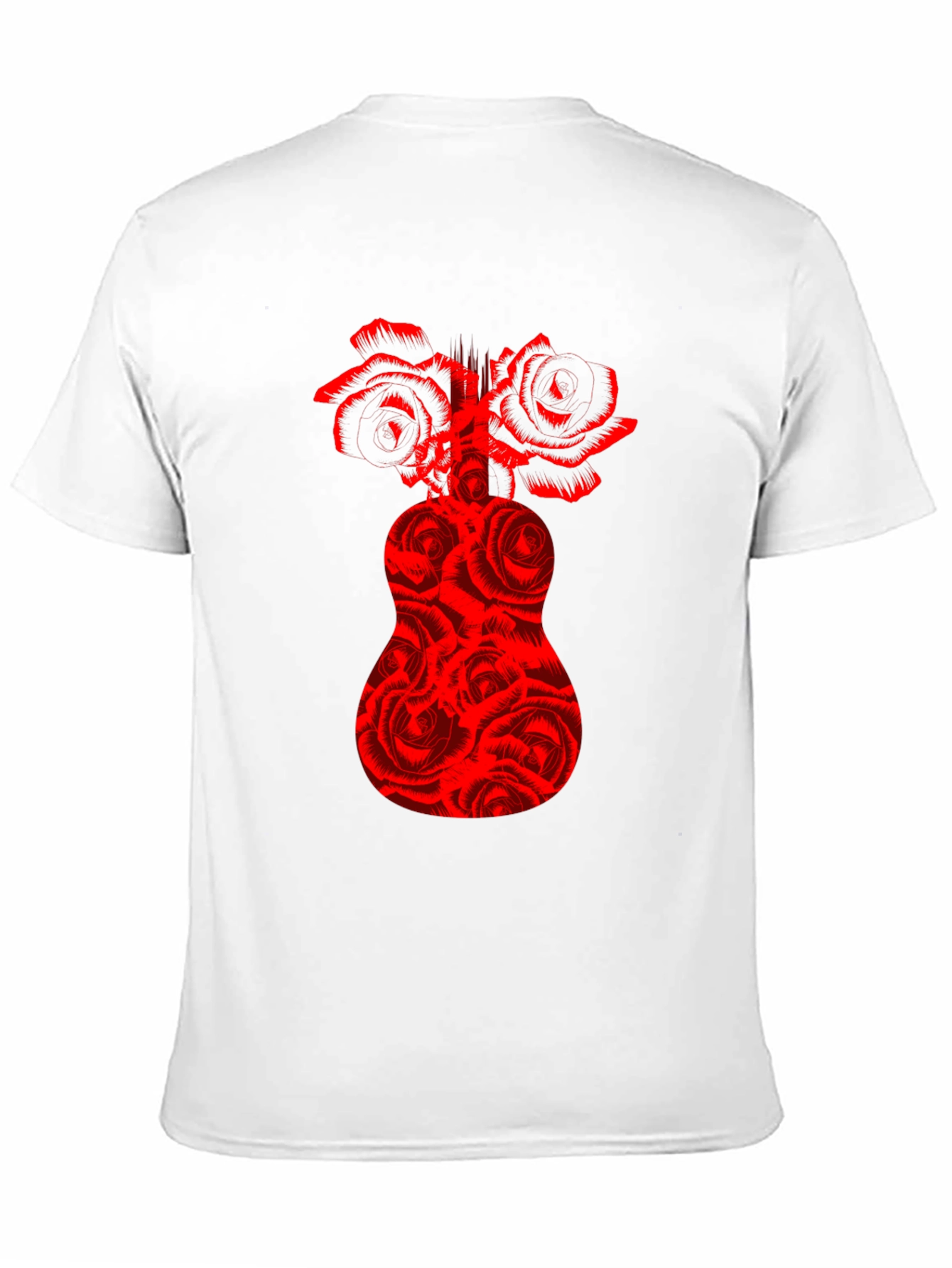 Red Rose Guitar Graphic T-Shirt