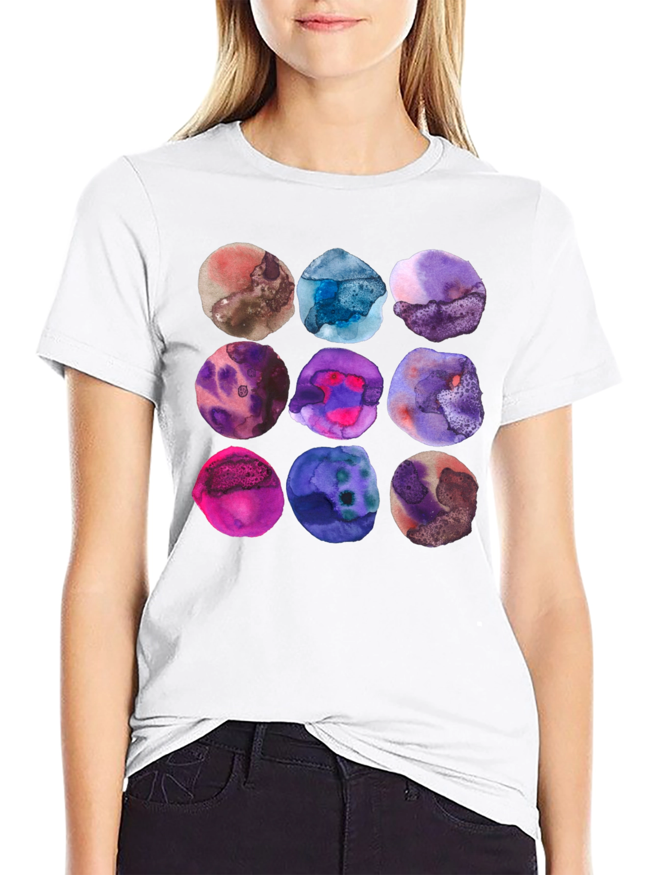 Watercolor Circles Graphic T-Shirt
