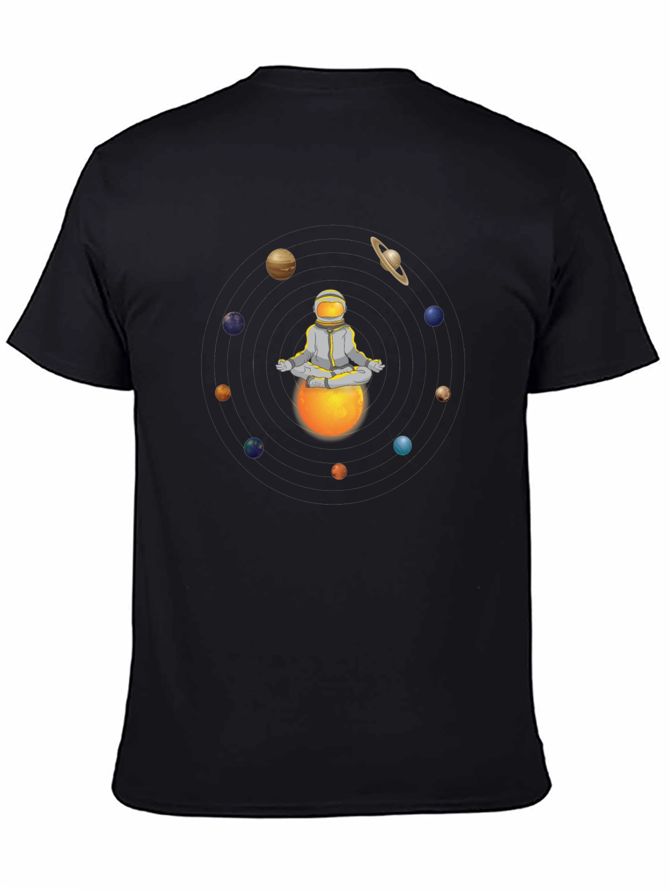 Meditating Astronaut Planets T-Shirt